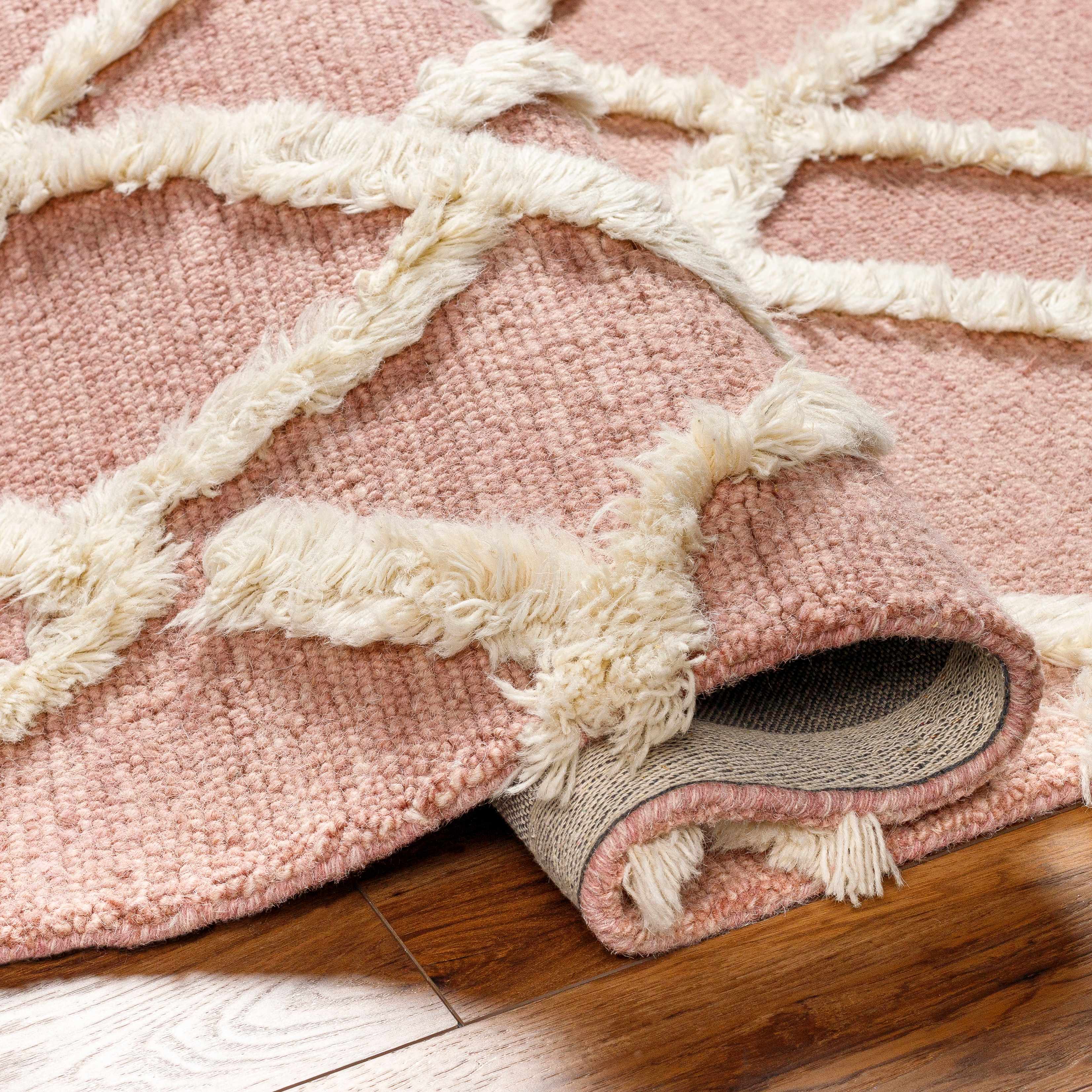 Adica Pink Wool Area Rug - Clearance - Image 3