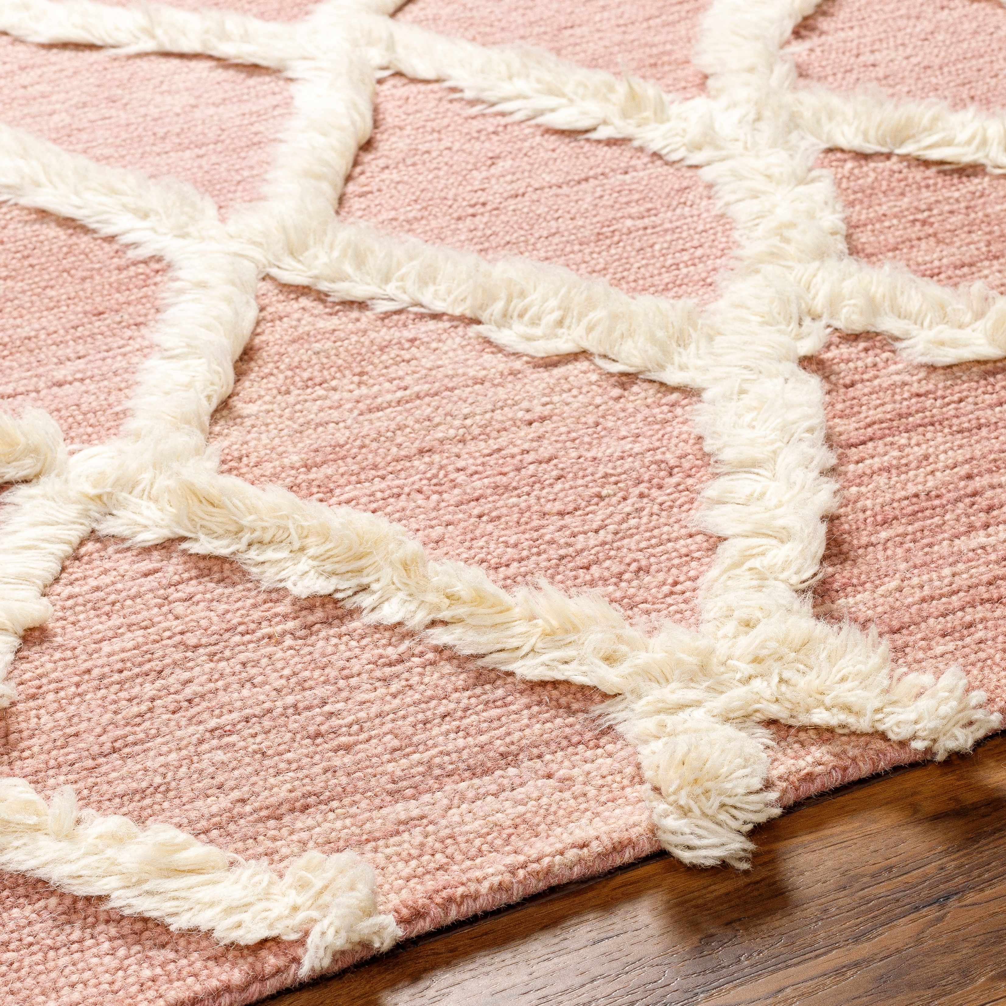 Adica Pink Wool Area Rug - Clearance - Image 4