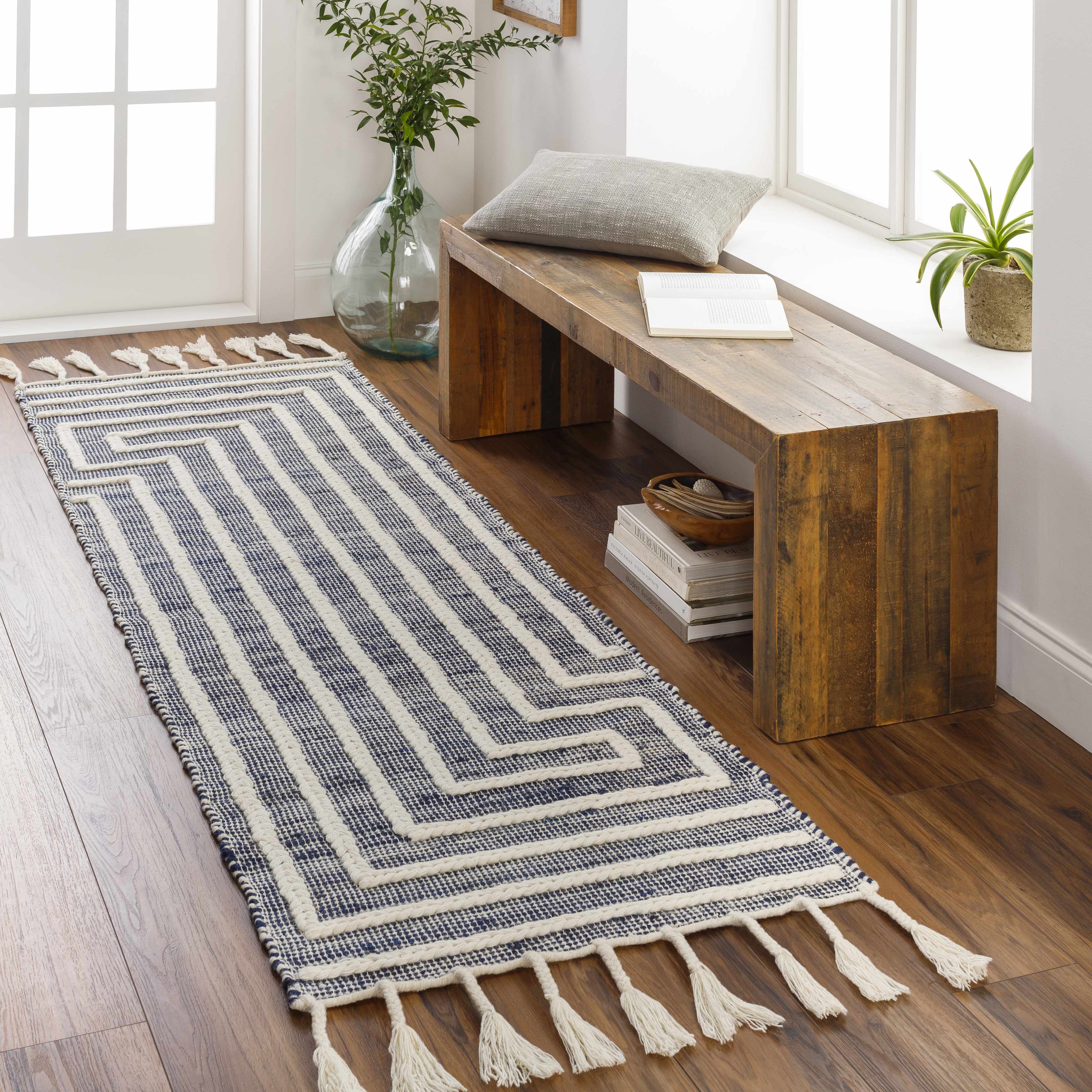 Aditya Tasseled Jute&Wool Carpet - Clearance - Image 12