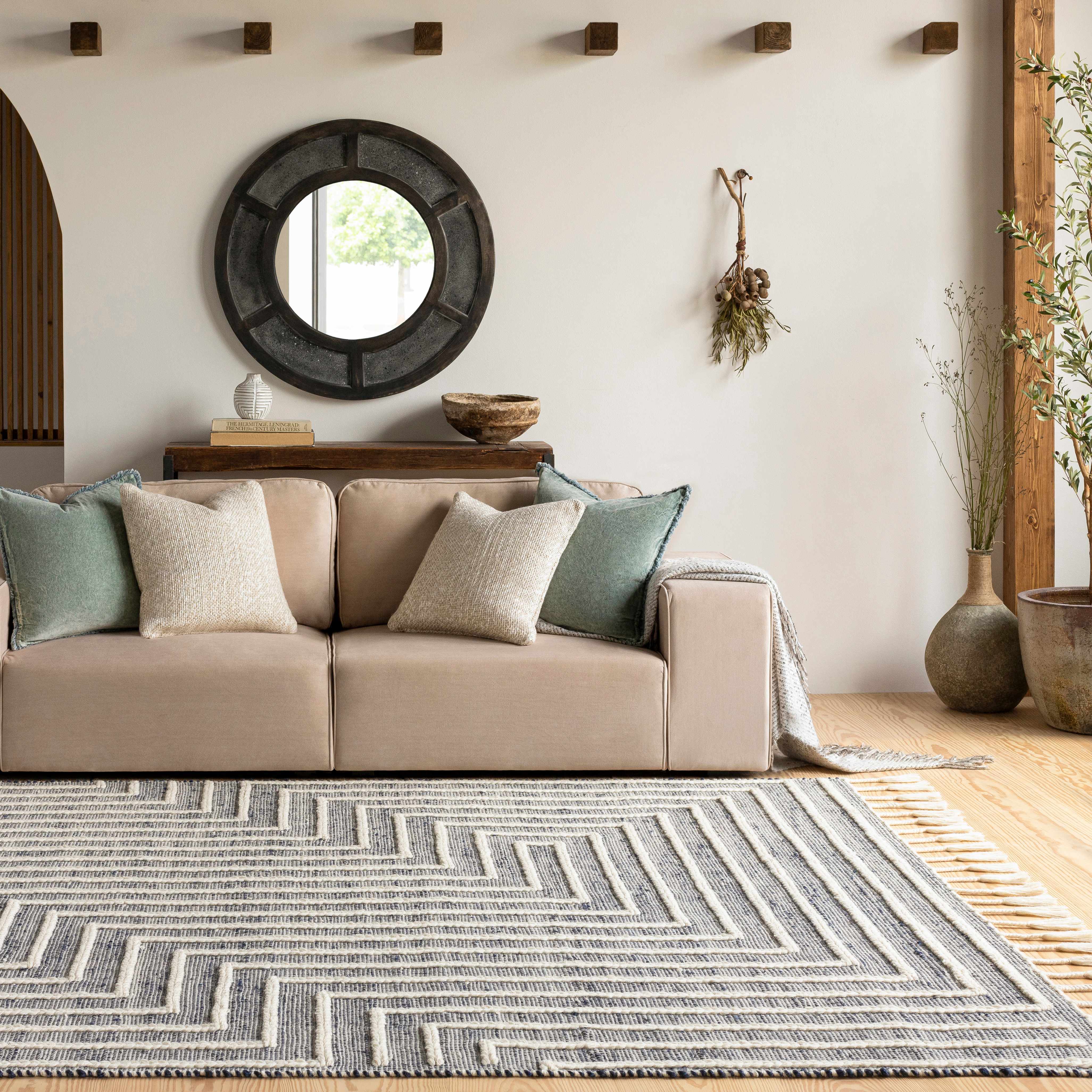 Aditya Tasseled Jute&Wool Carpet - Clearance - Image 2