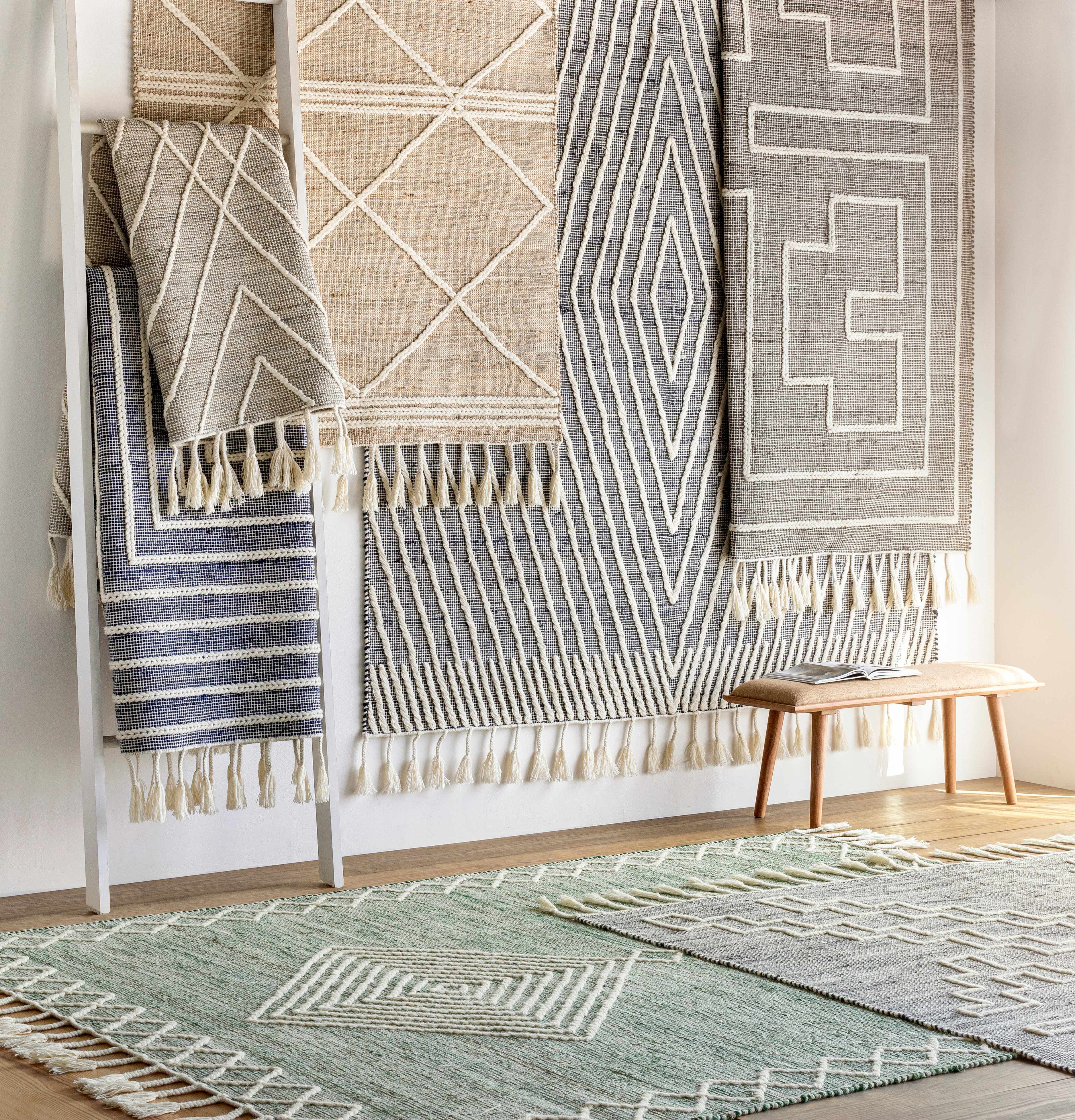 Aditya Tasseled Jute&Wool Carpet - Clearance - Image 9