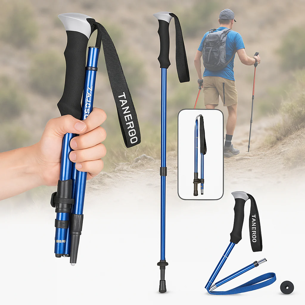 Adjustable Foldable Hiking Poles 110–135cm Trekking Sticks - Image 4