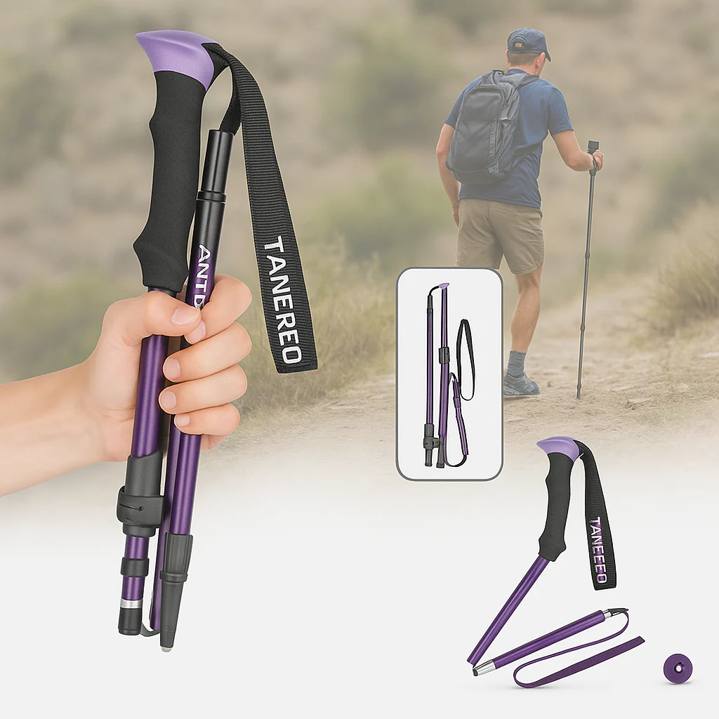 Adjustable Foldable Hiking Poles 110–135cm Trekking Sticks - Image 5