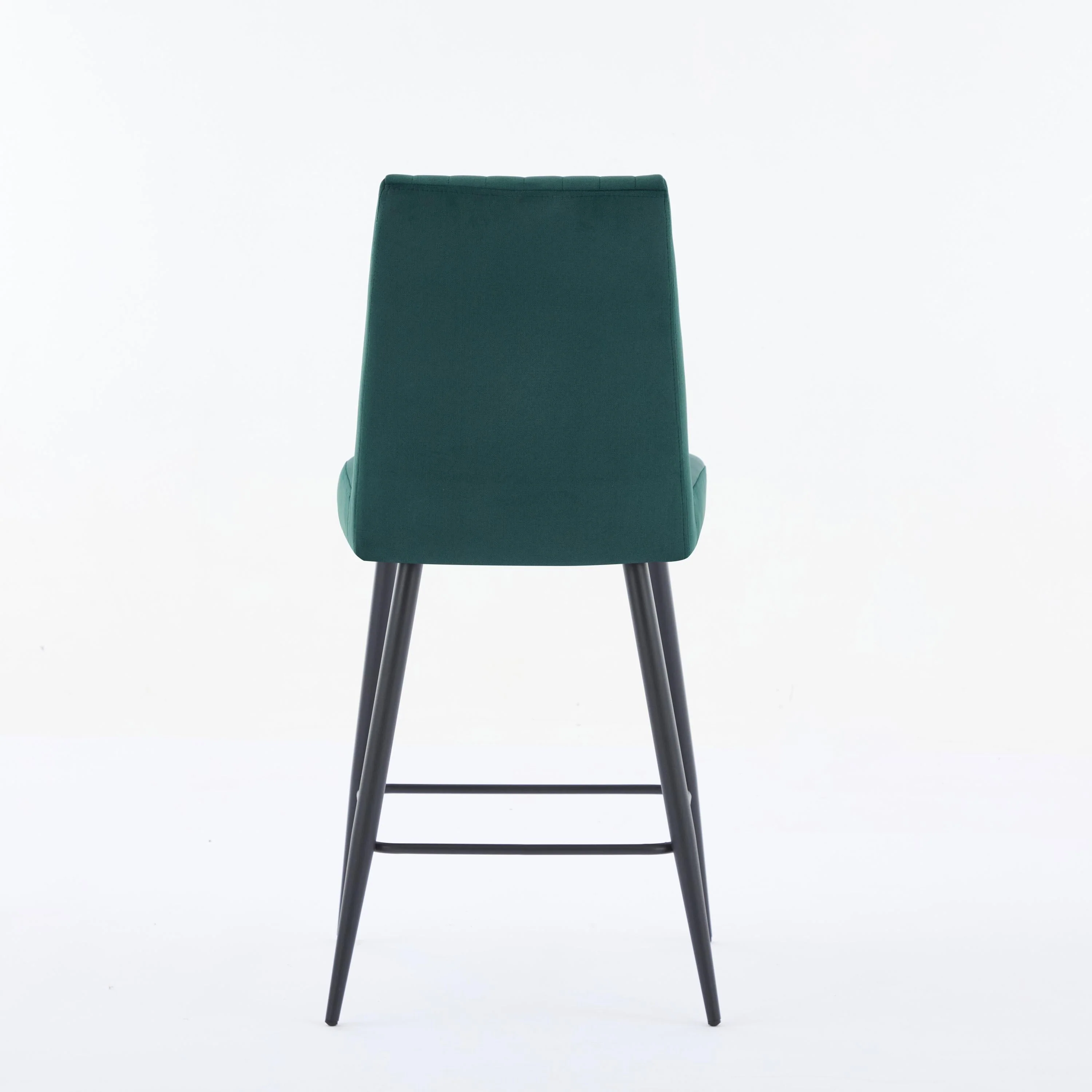 Adjustable Iron Feet Velvet Green Bar Chairs Set of 2 - Image 10