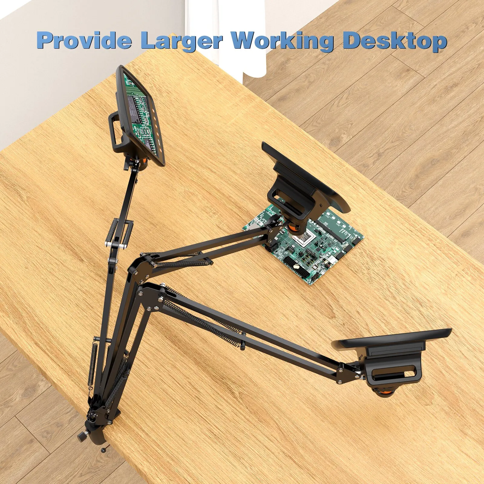 Adjustable Microscope Arm Stand Metal Bracket Coin Microscope Mount - Image 2