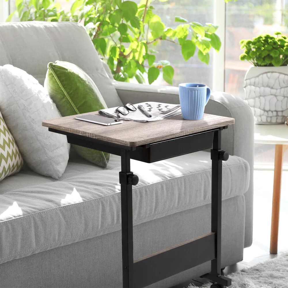 Adjustable Overbed Bedside Table with Wheels - Image 16