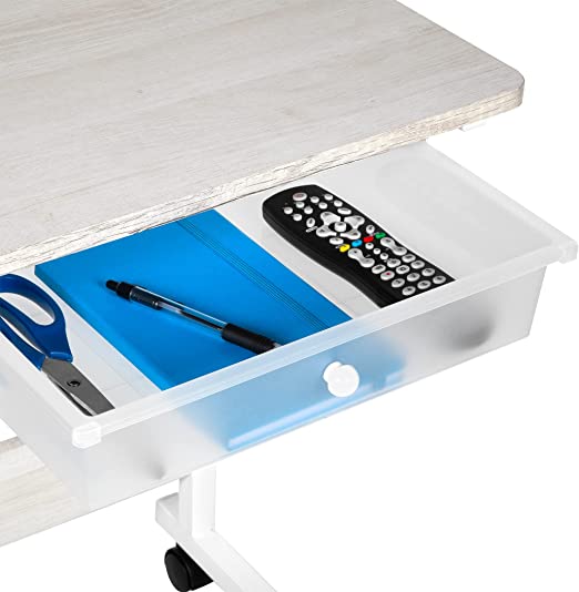 Adjustable Overbed Bedside Table with Wheels - Image 9