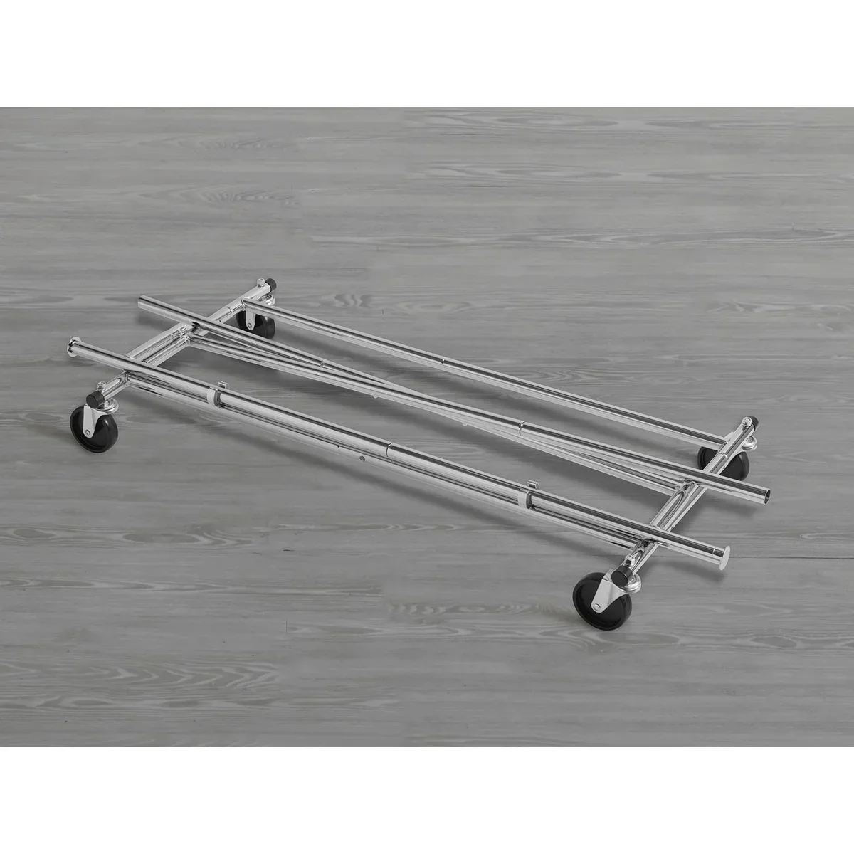 Adjustable & Rolling Commercial Grade Foldable Garment Rack - Image 2