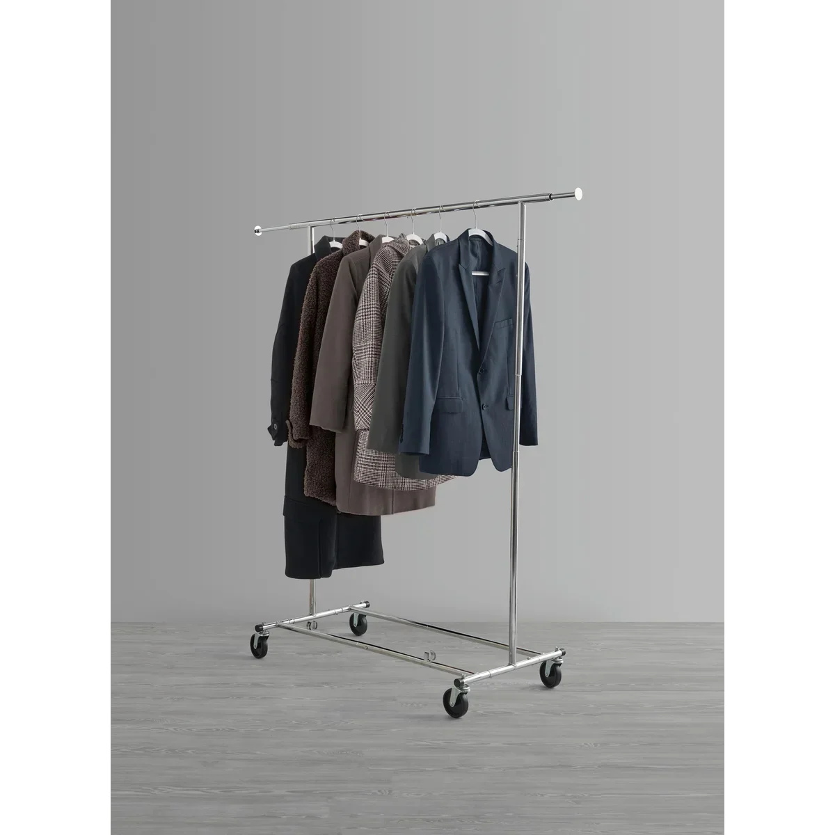 Adjustable & Rolling Commercial Grade Foldable Garment Rack - Image 3