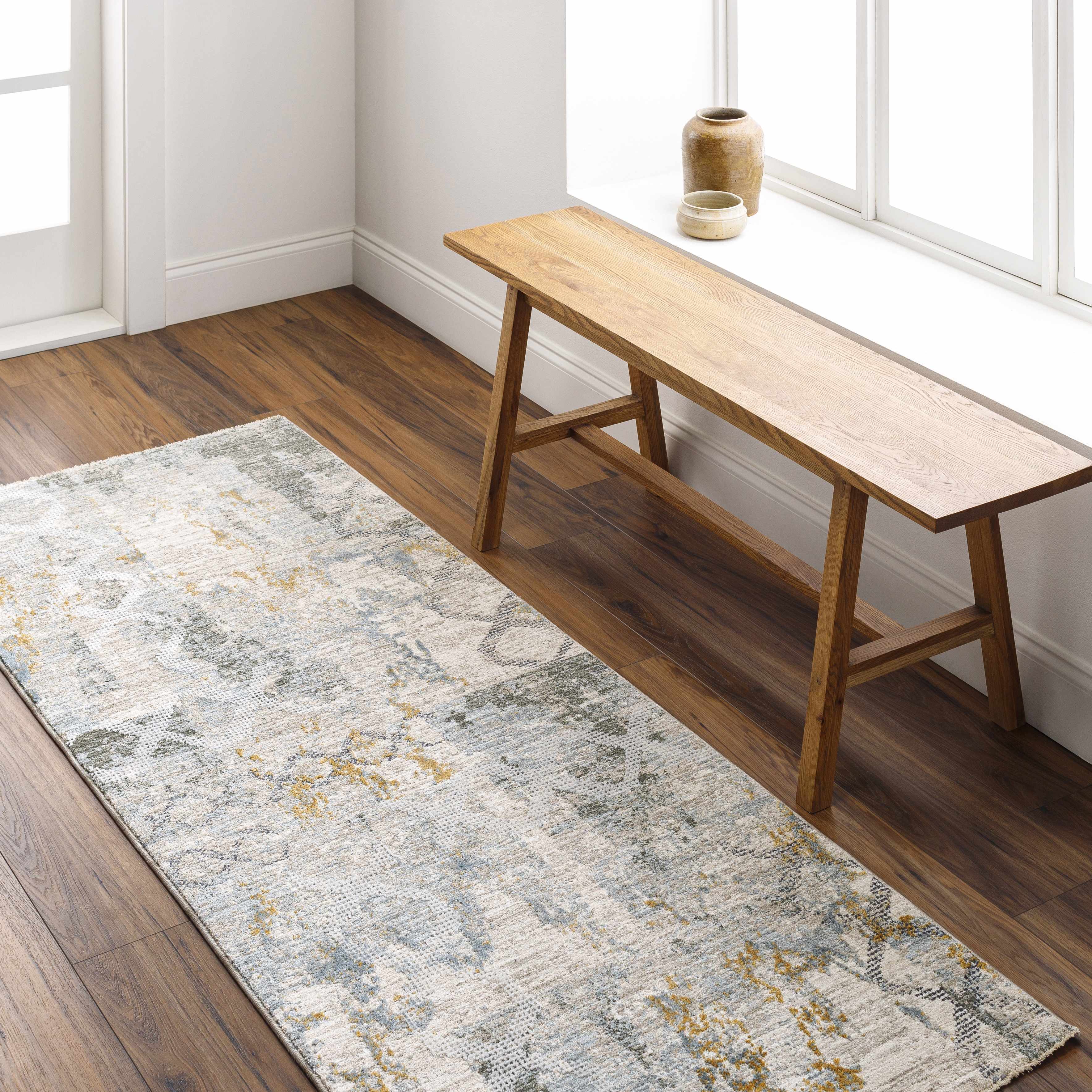 Adlai Textured Rug with Fringes - Image 14
