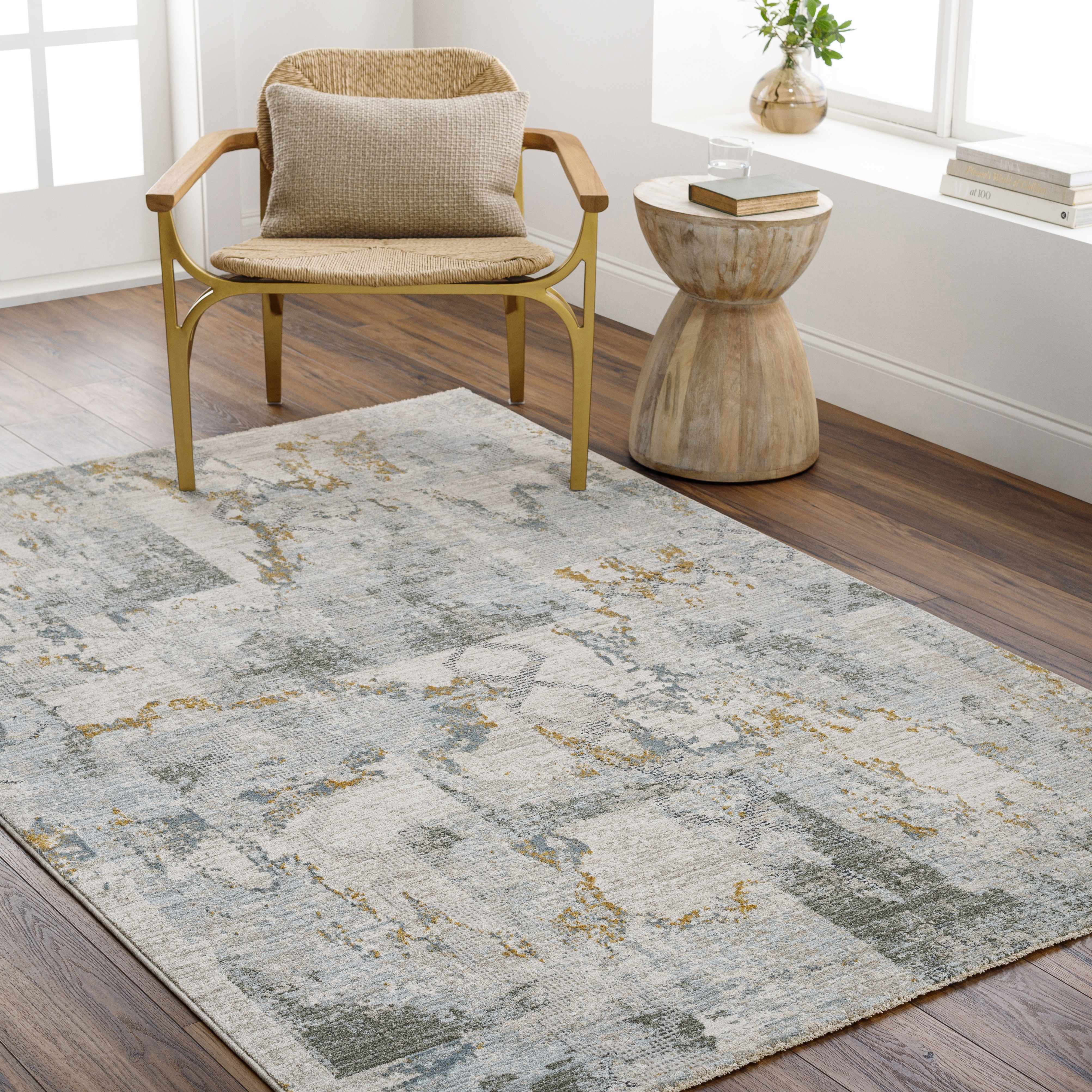 Adlai Textured Rug with Fringes - Image 15