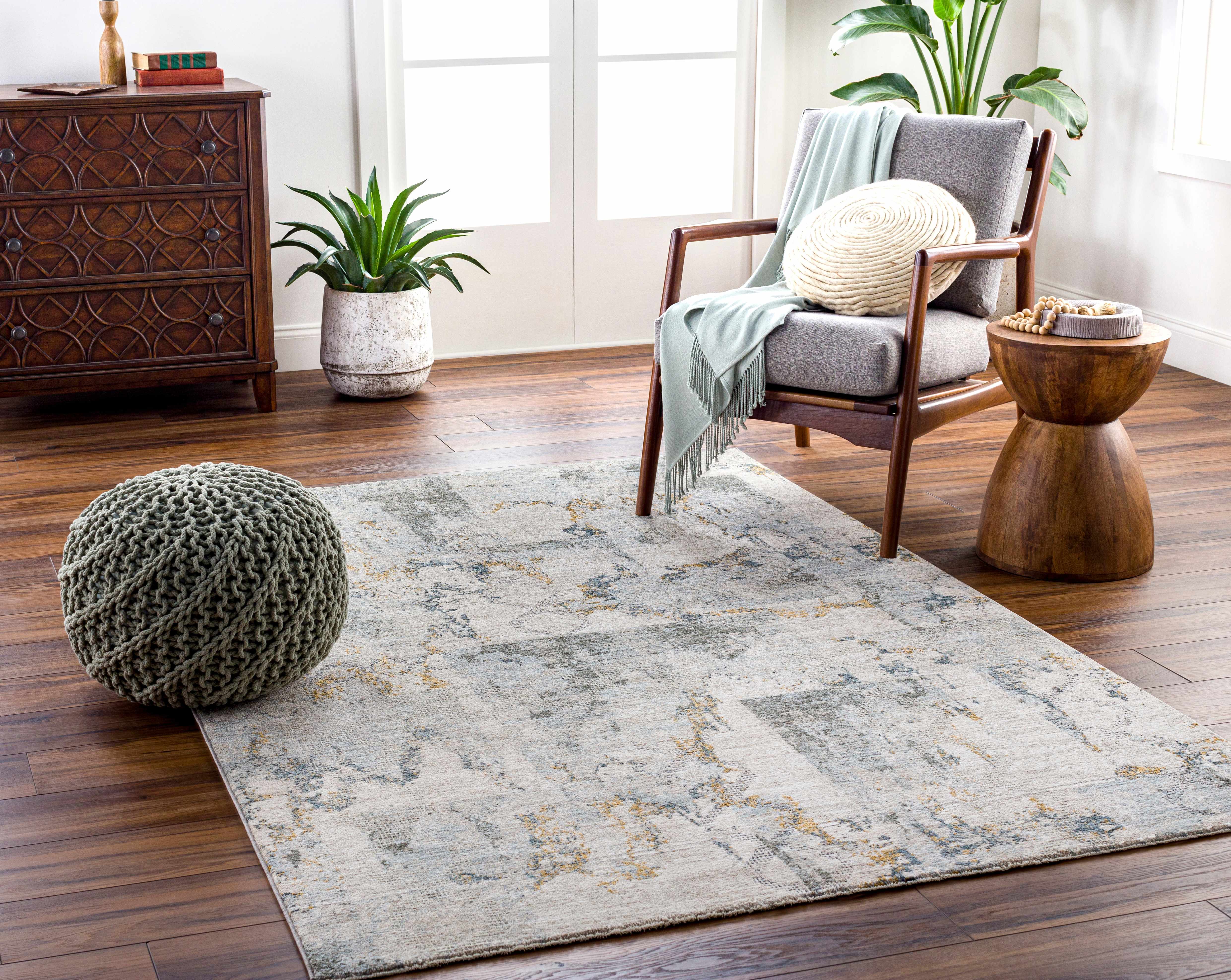 Adlai Textured Rug with Fringes - Image 2