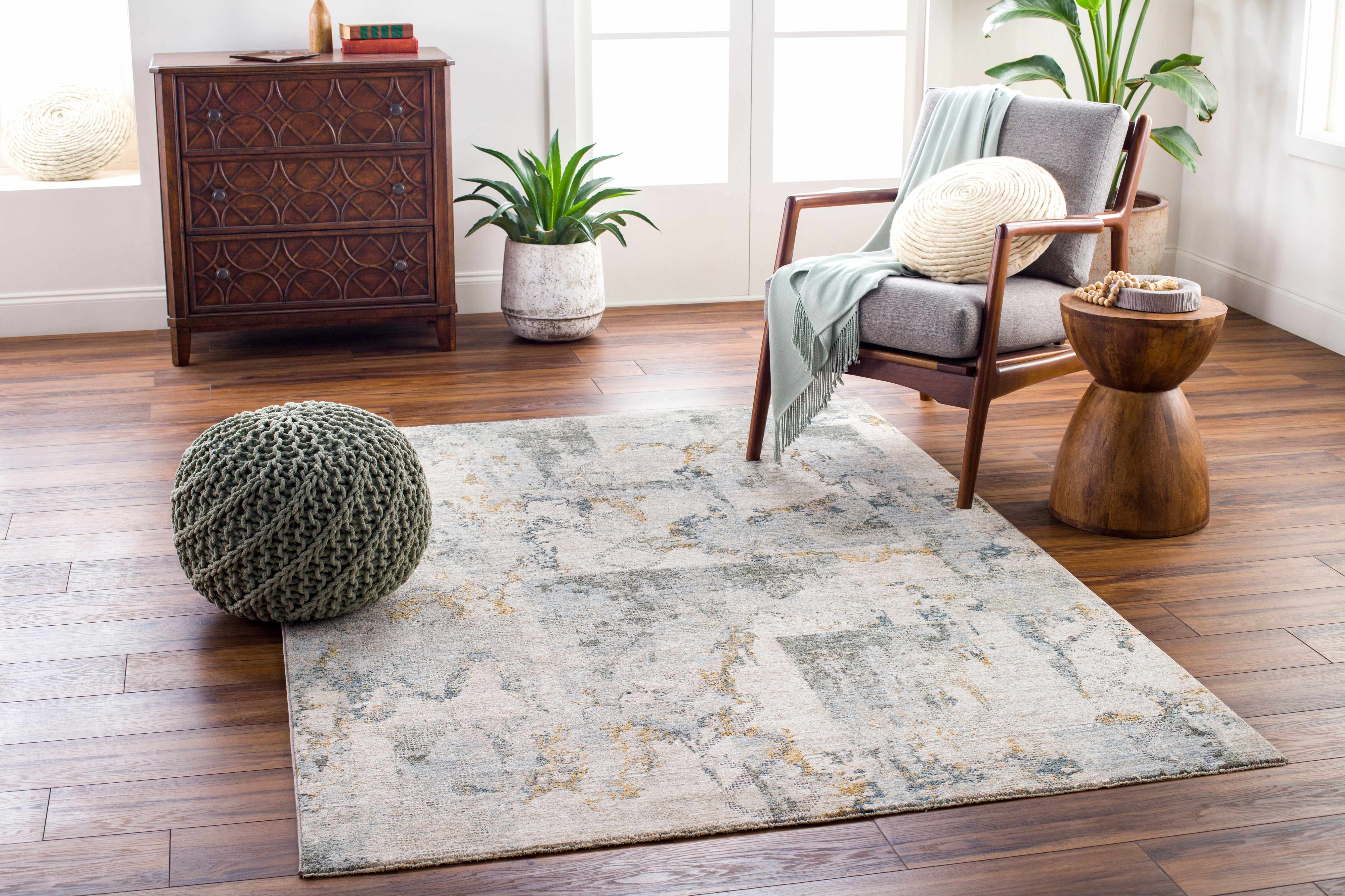 Adlai Textured Rug with Fringes - Image 8