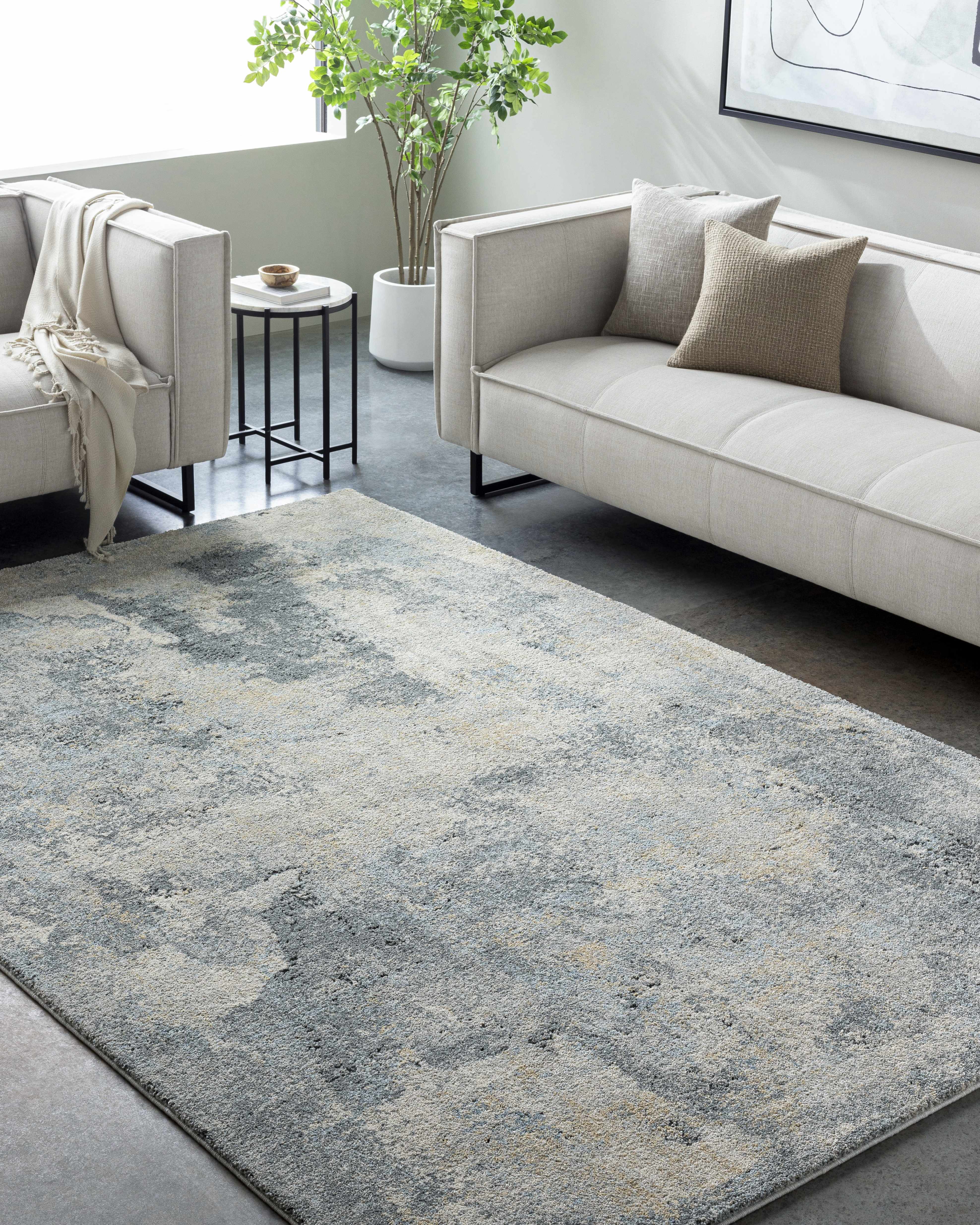 Adsila Teal Blue Thick Luxe Rug - Image 2
