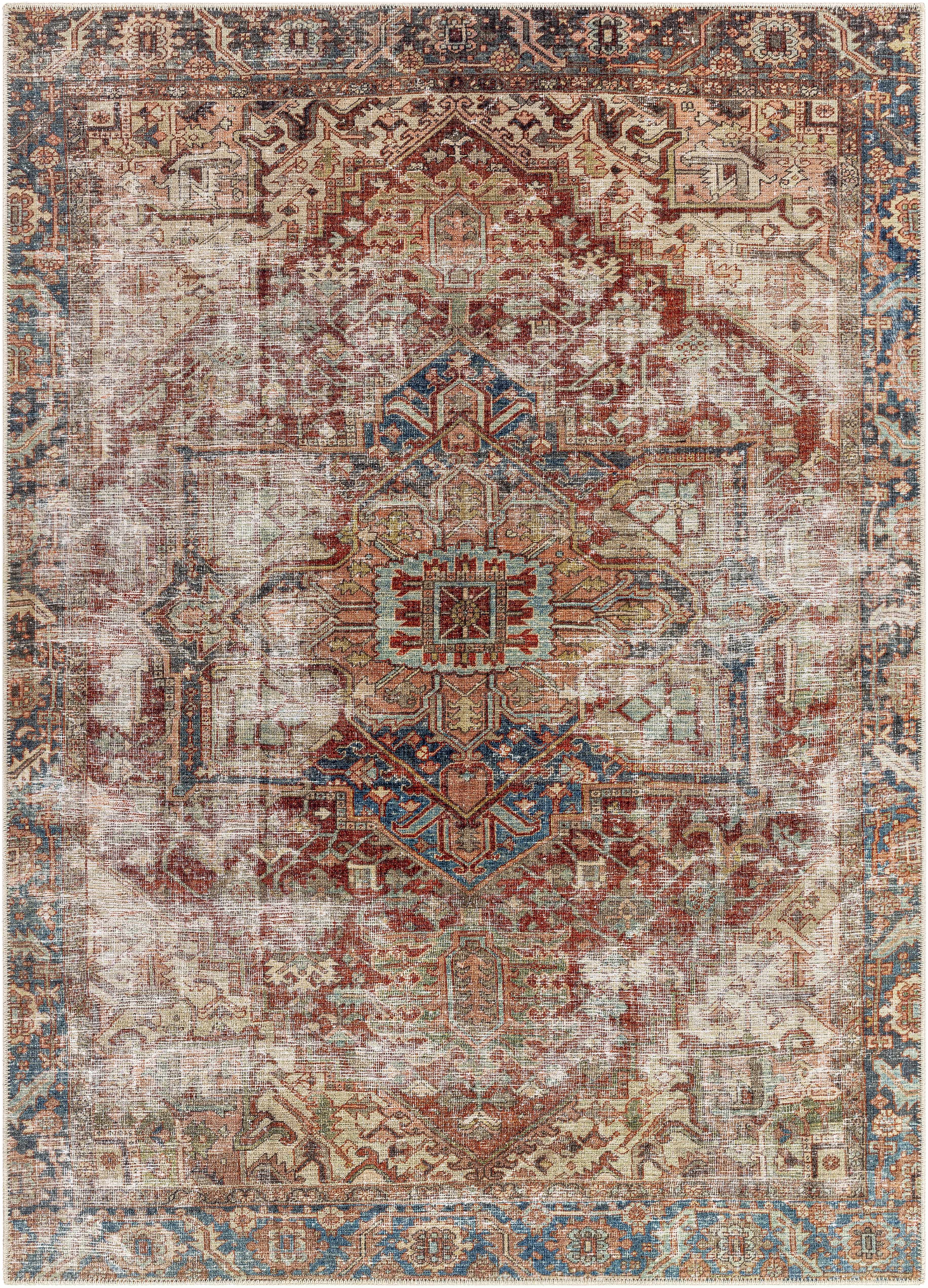 Adtugan Vintage Flat Pile Washable Rug - Image 10