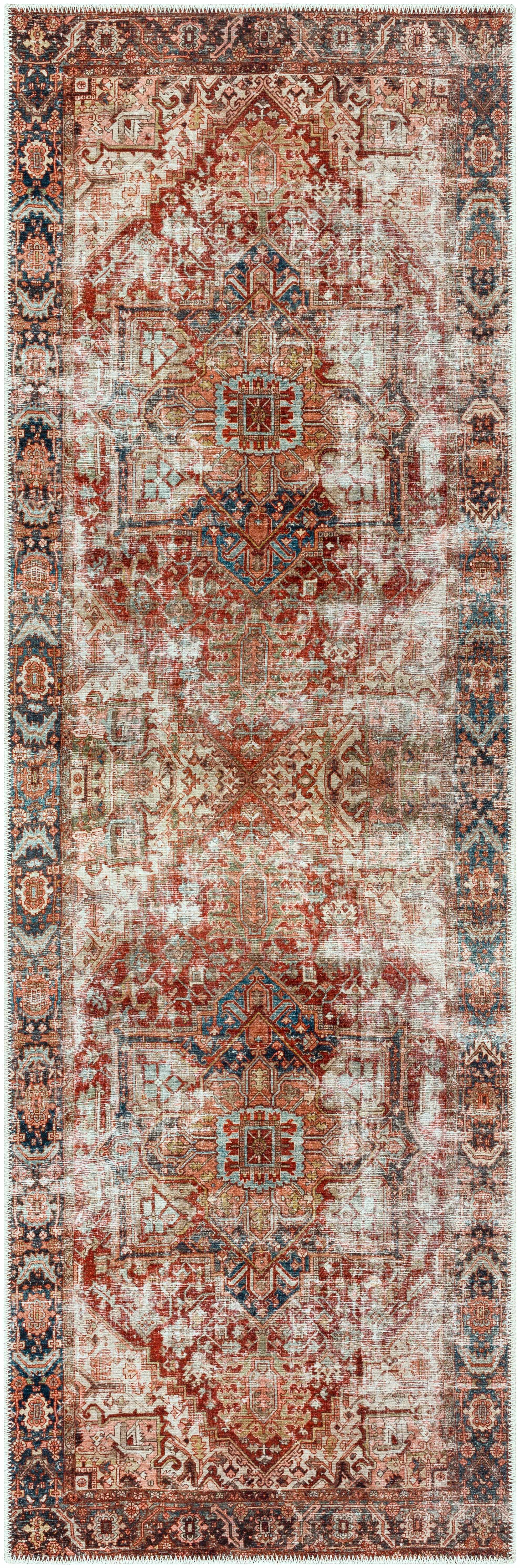 Adtugan Vintage Flat Pile Washable Rug - Image 11