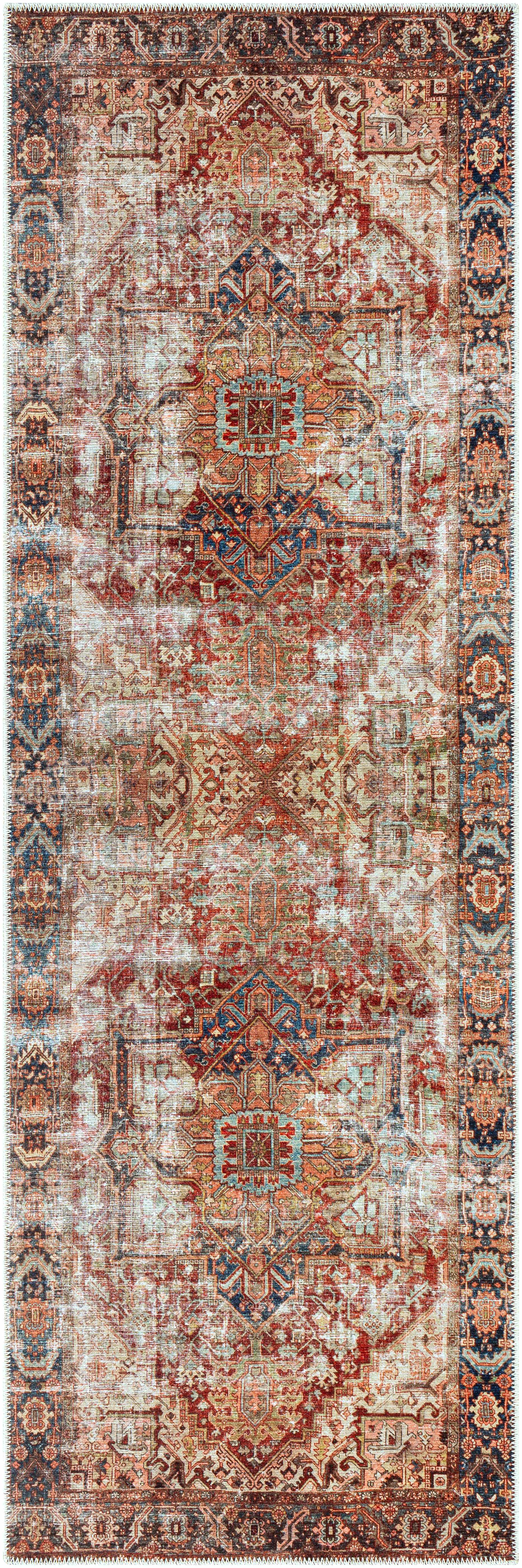 Adtugan Vintage Flat Pile Washable Rug - Image 13