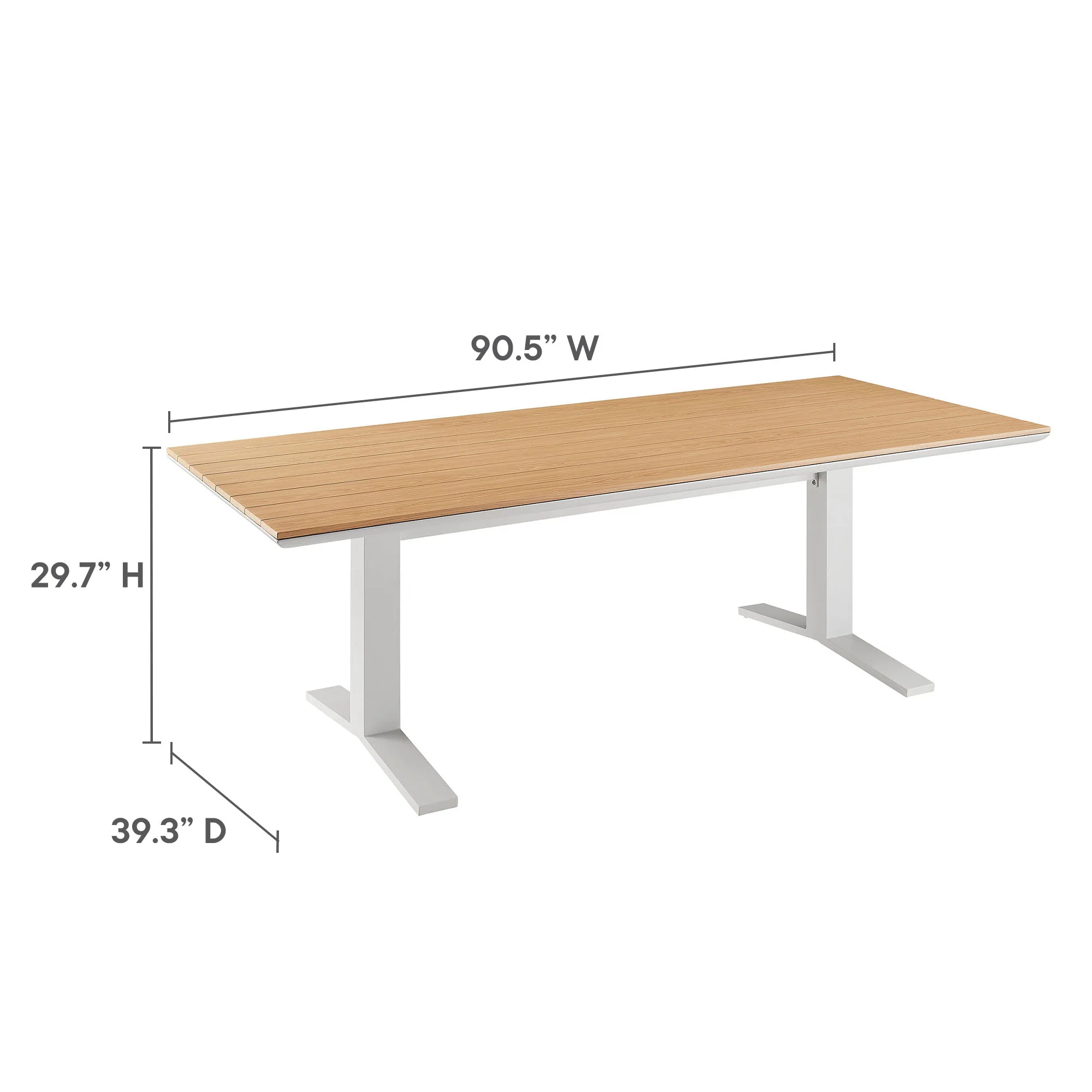 Aeris 9-Piece Outdoor Patio Aluminum Dining Set by Modway - Image 13