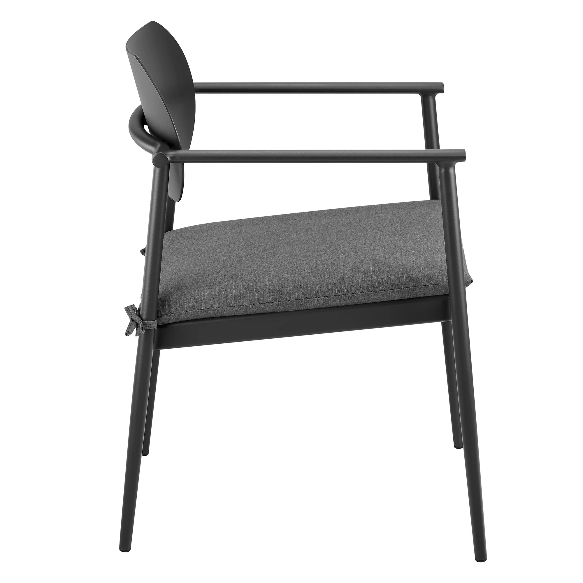 Aeris Stackable Outdoor Patio Aluminum Dining Armchair Set of 2 by Modway - Image 10