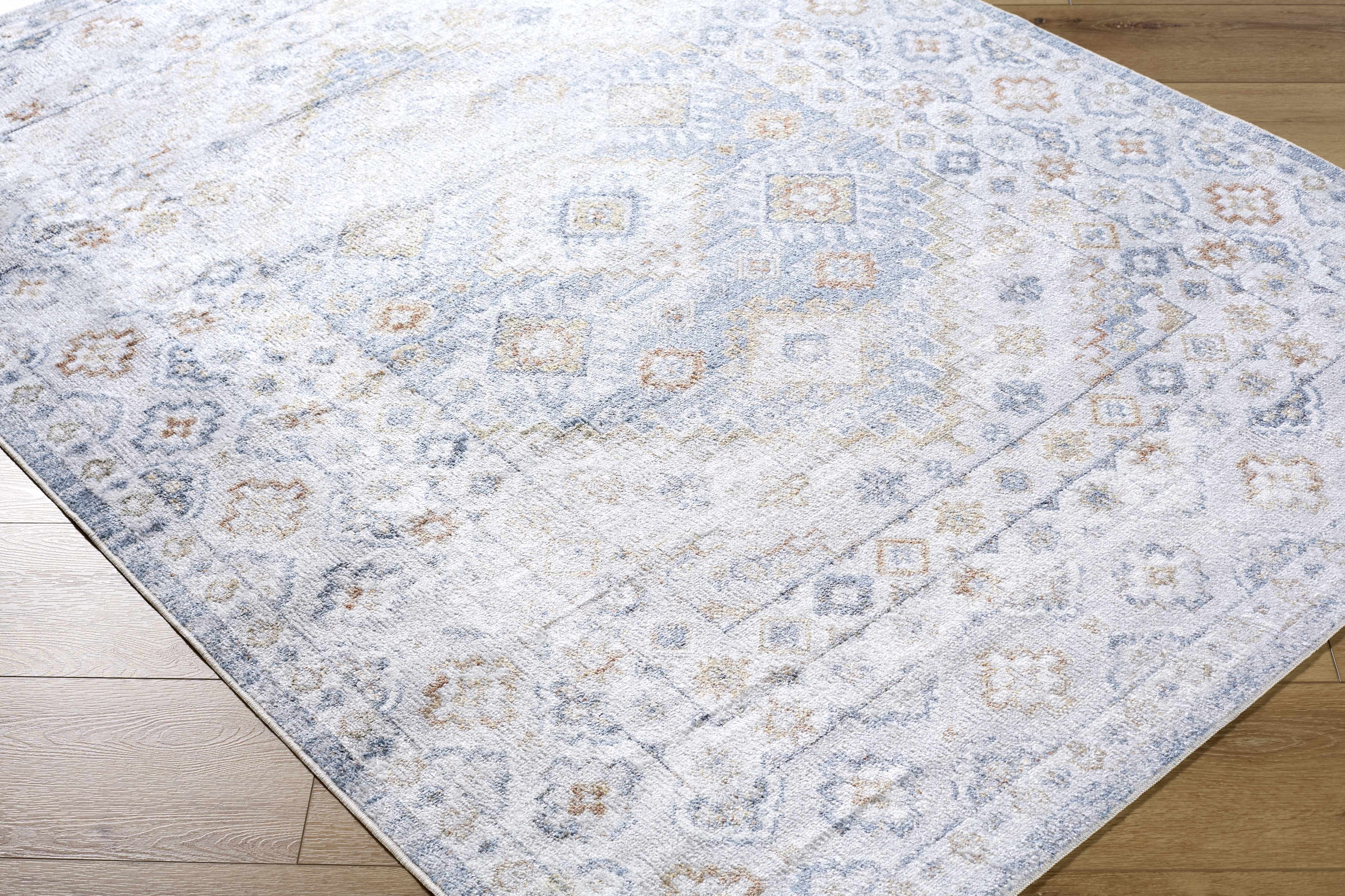 Agaton Blue Washable Area Rug - Image 3