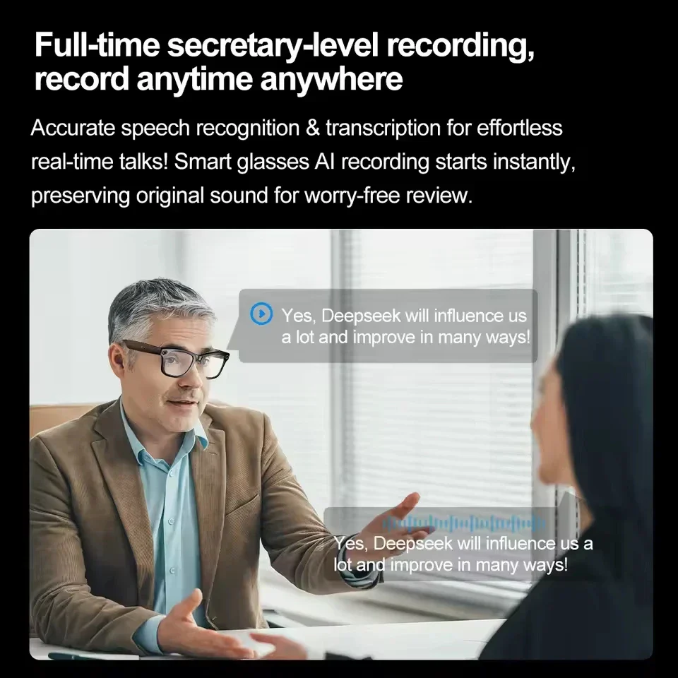 AI Smart Camera Glasses Photo Video Recording Translation Bluetooth Call Sunglasses - Image 6