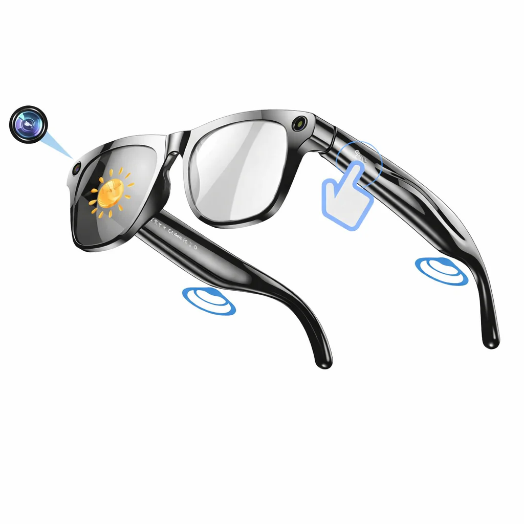 AI Smart Glasses Photochromic Camera Bluetooth Call Music Voice Assistant - Image 10