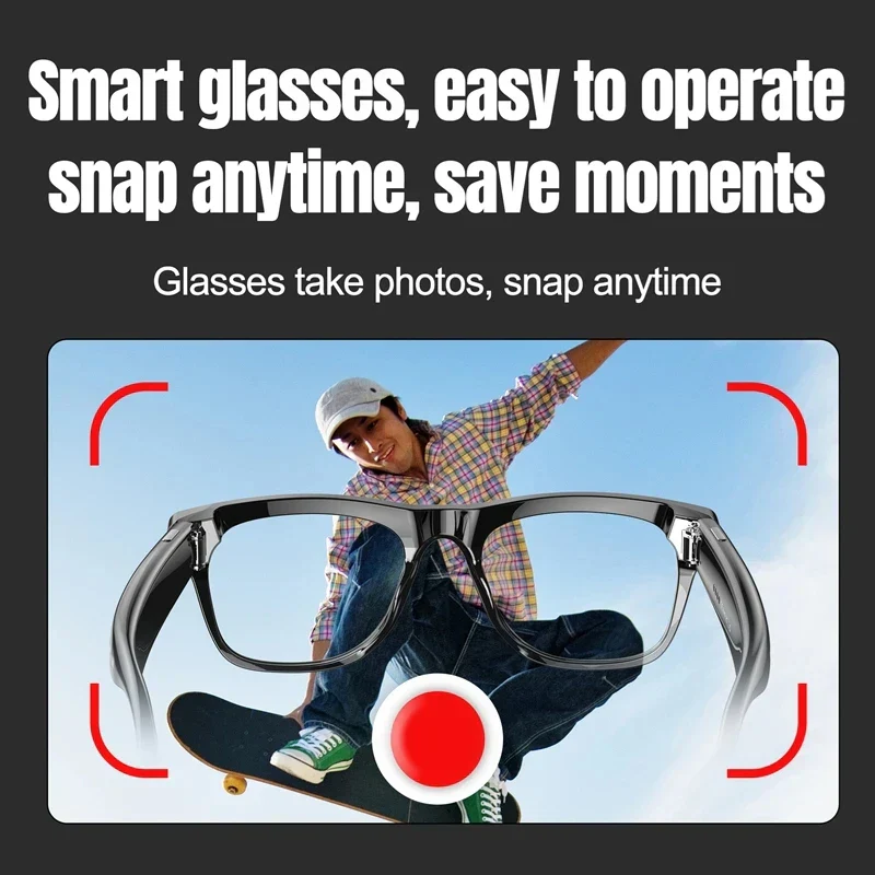 AI Smart Glasses Photochromic Camera Bluetooth Call Music Voice Assistant - Image 3