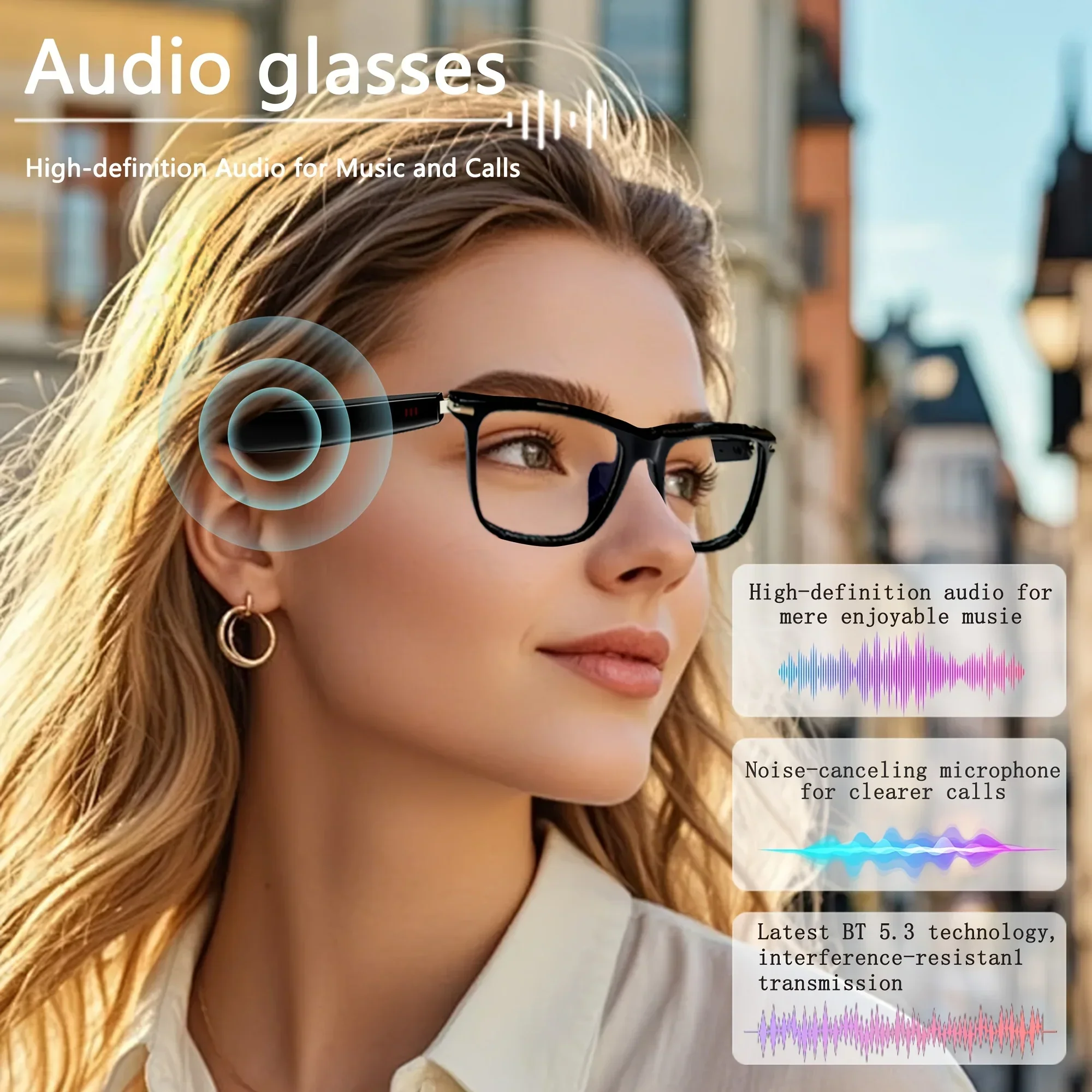 AI Translation Smart Glasses Photochromic Lenses Real Time 160+ Languages - Image 3