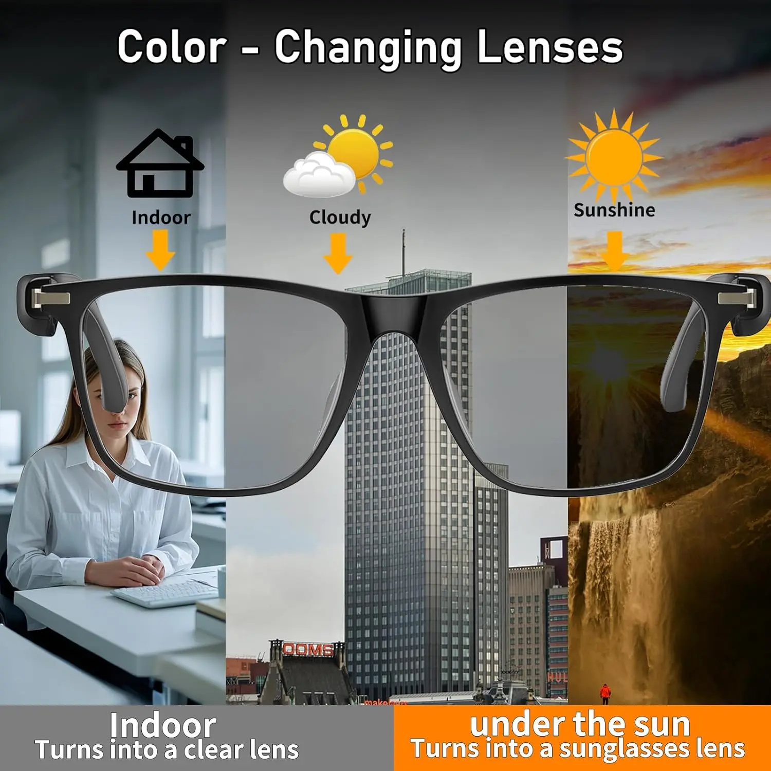 AI Translation Smart Glasses Photochromic Lenses Real Time 160+ Languages - Image 4