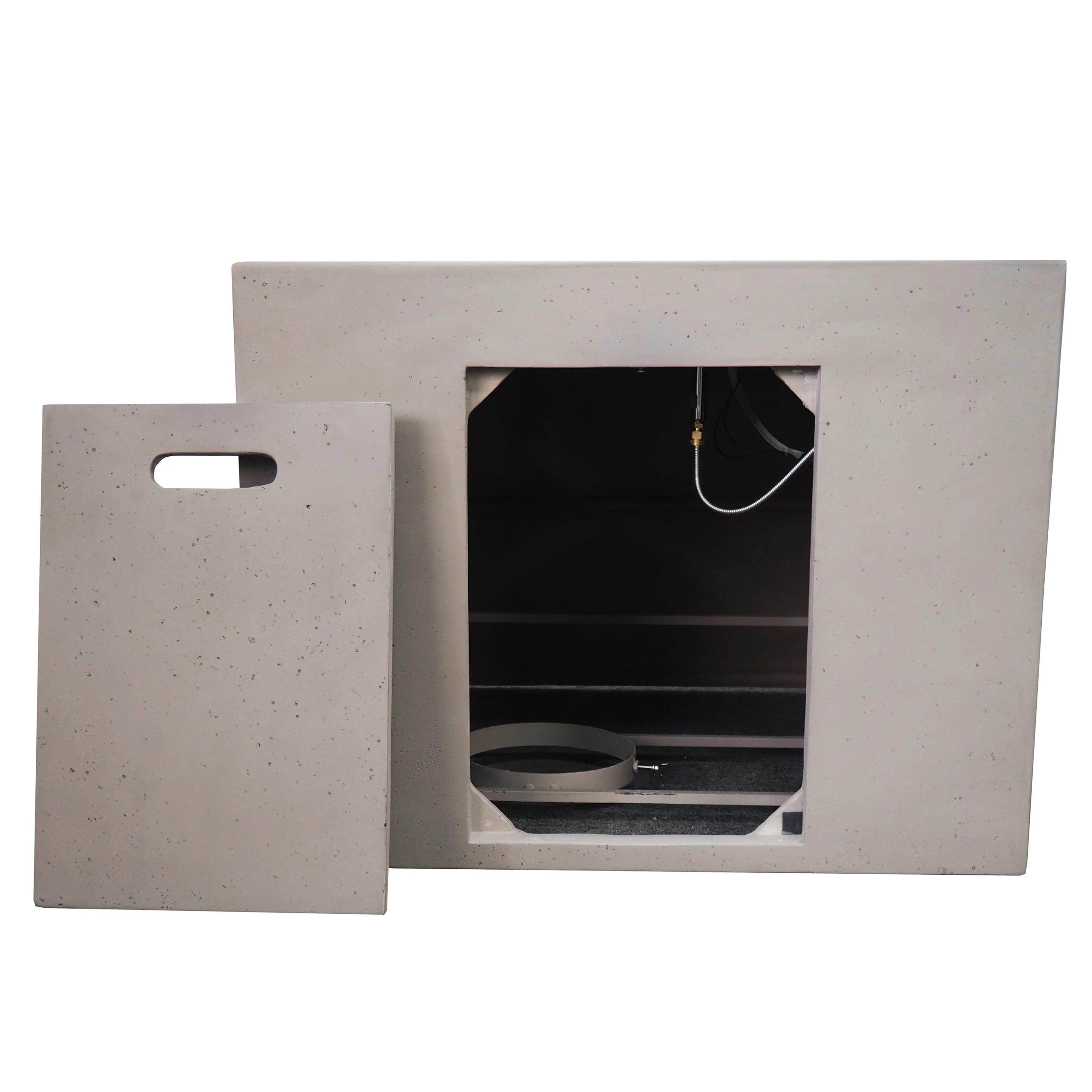 AIDAN 31' Square Fire Pit 40,000 BTU Light Grey Magnesium Oxide 31.25' - Image 8