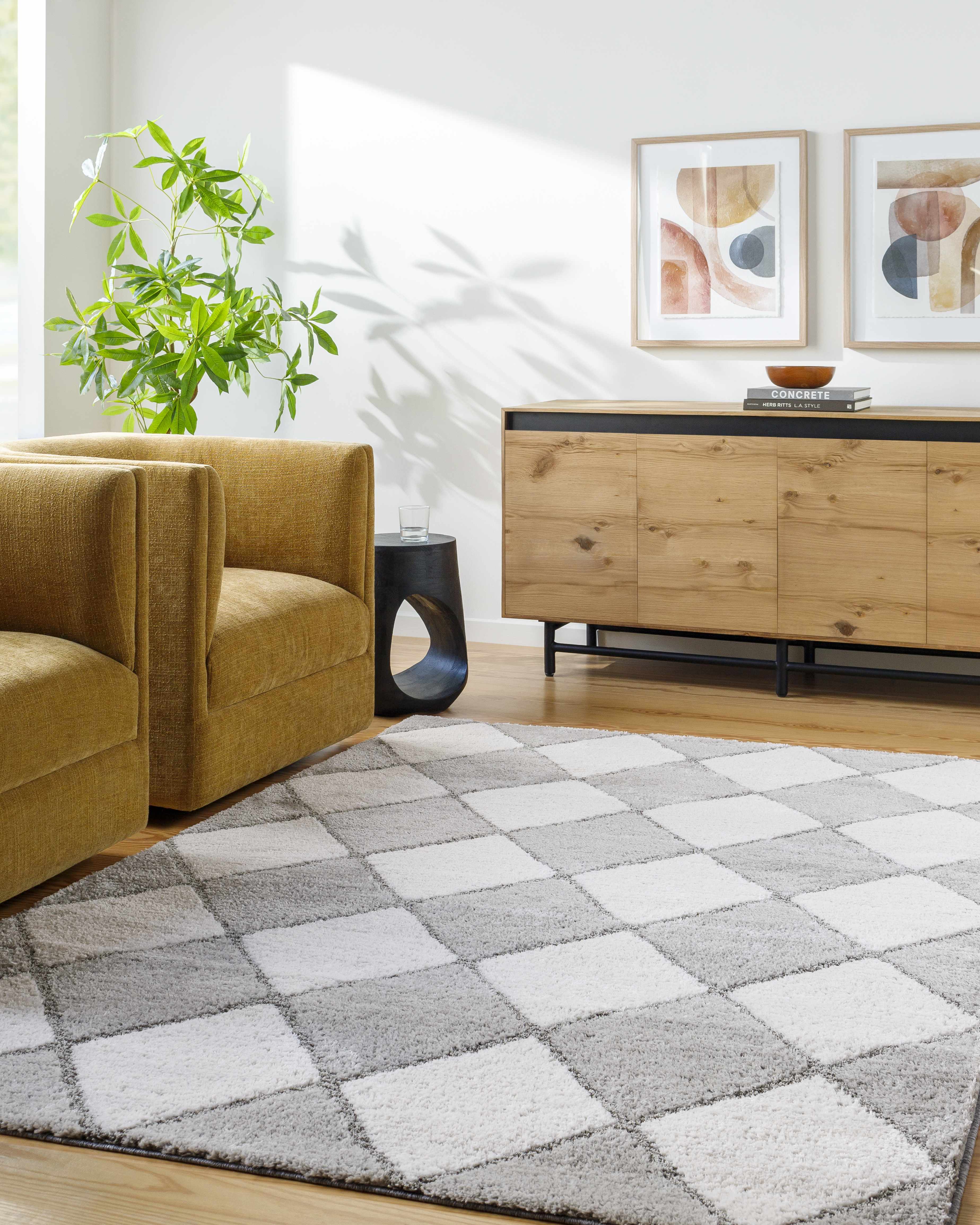 Aideen Gray Shag Area Rug - Clearance - Image 2