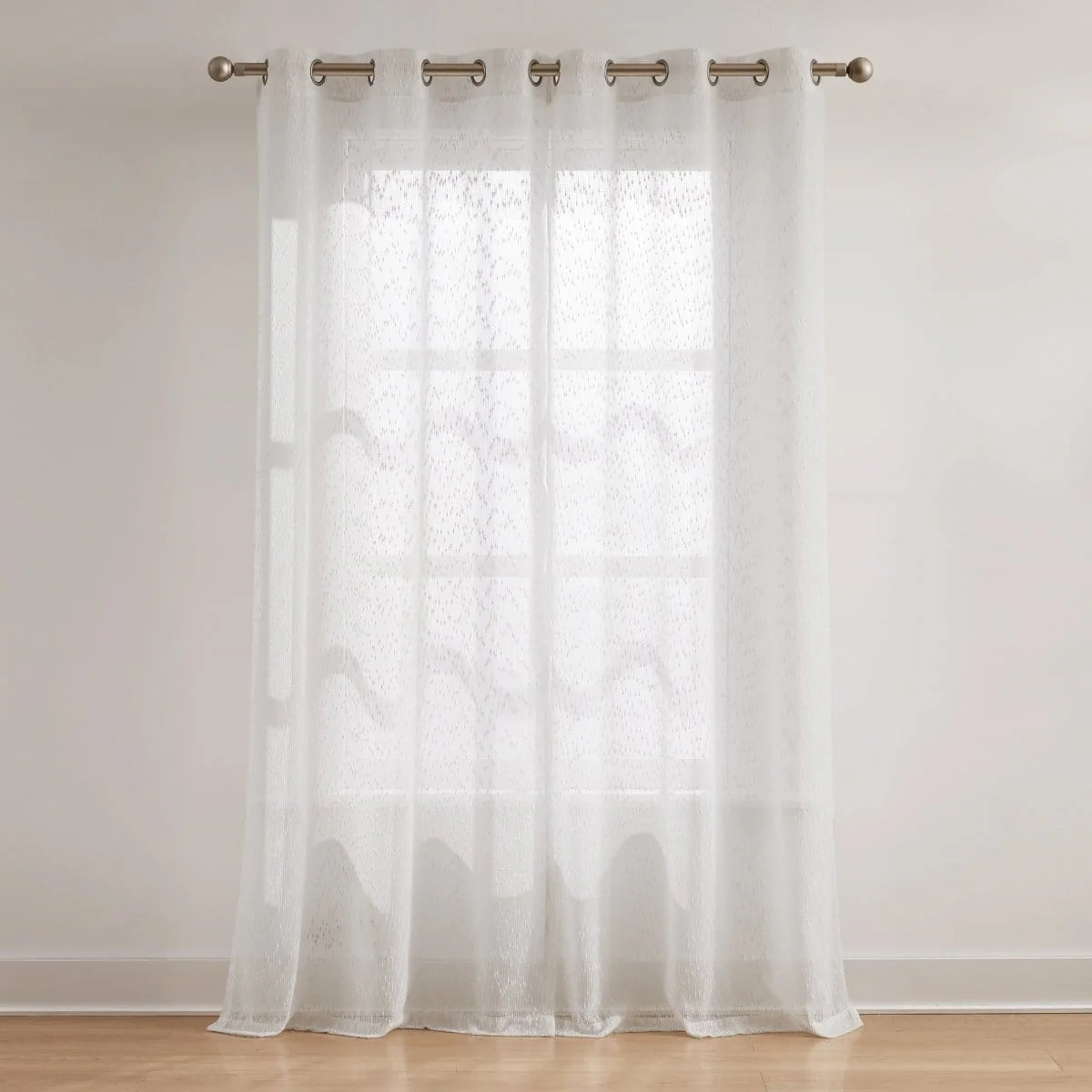 Aileen Textured Raindrop Sheer Window Curtain Panels - Image 2