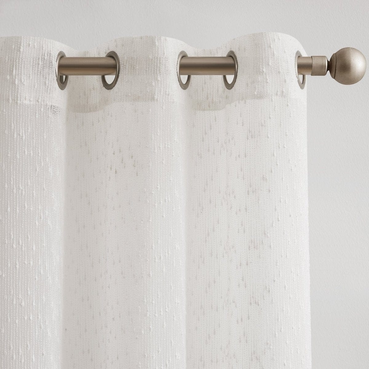 Aileen Textured Raindrop Sheer Window Curtain Panels - Image 4
