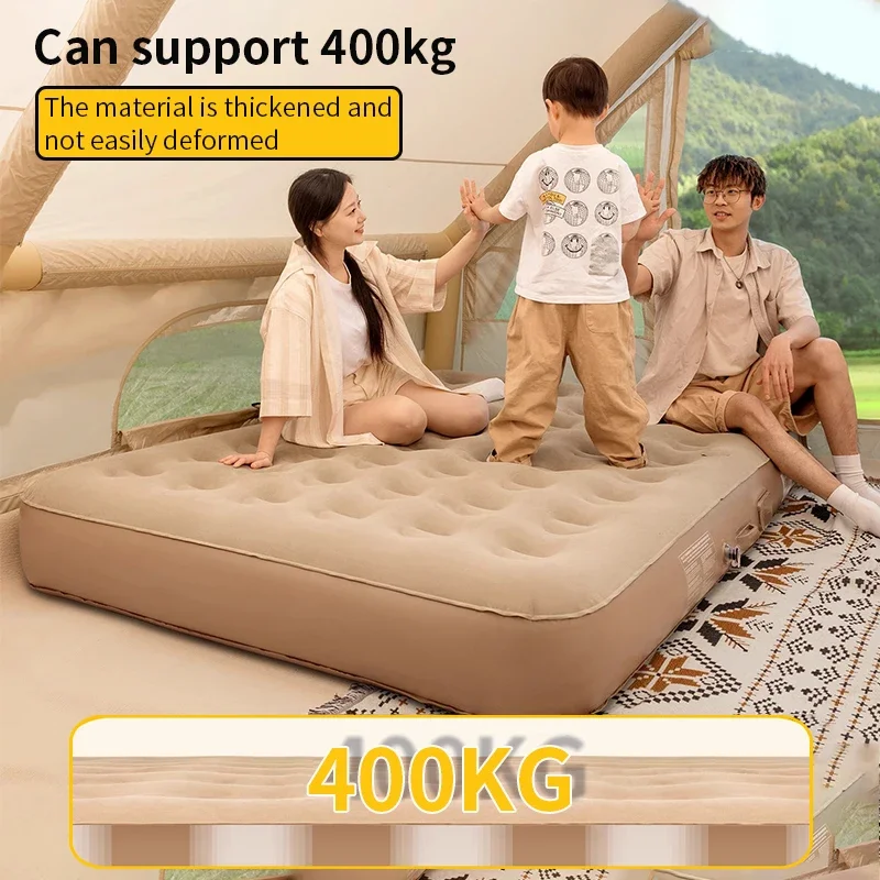 Air Mattress with Built-In Pump Self-Inflating Double Sleeping Pad for Camping Indoors - Image 4