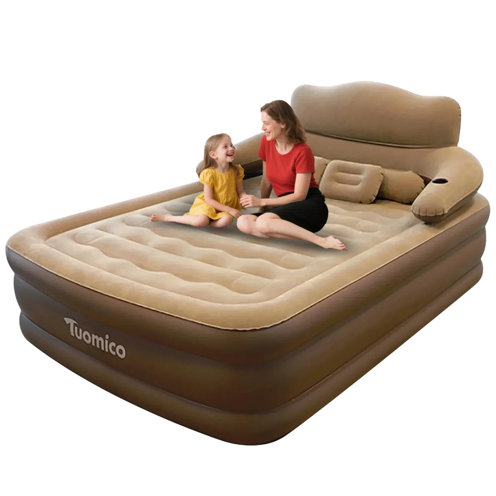 Air Mattress with Headboard Inflatable Bed Portable for Home Camping RV Travel - Image 7