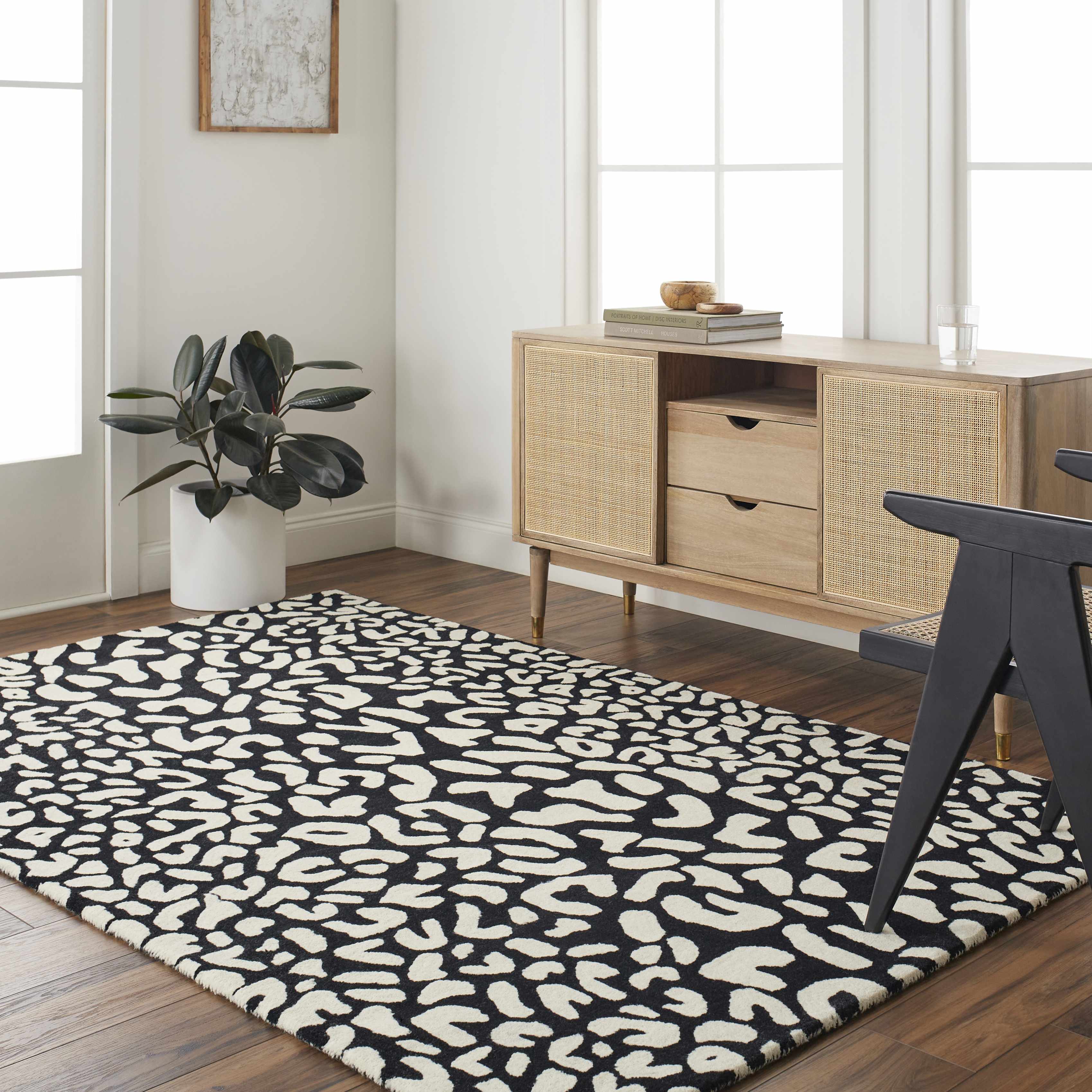 Akeem Leopard Print Area Rug - Clearance - Image 2
