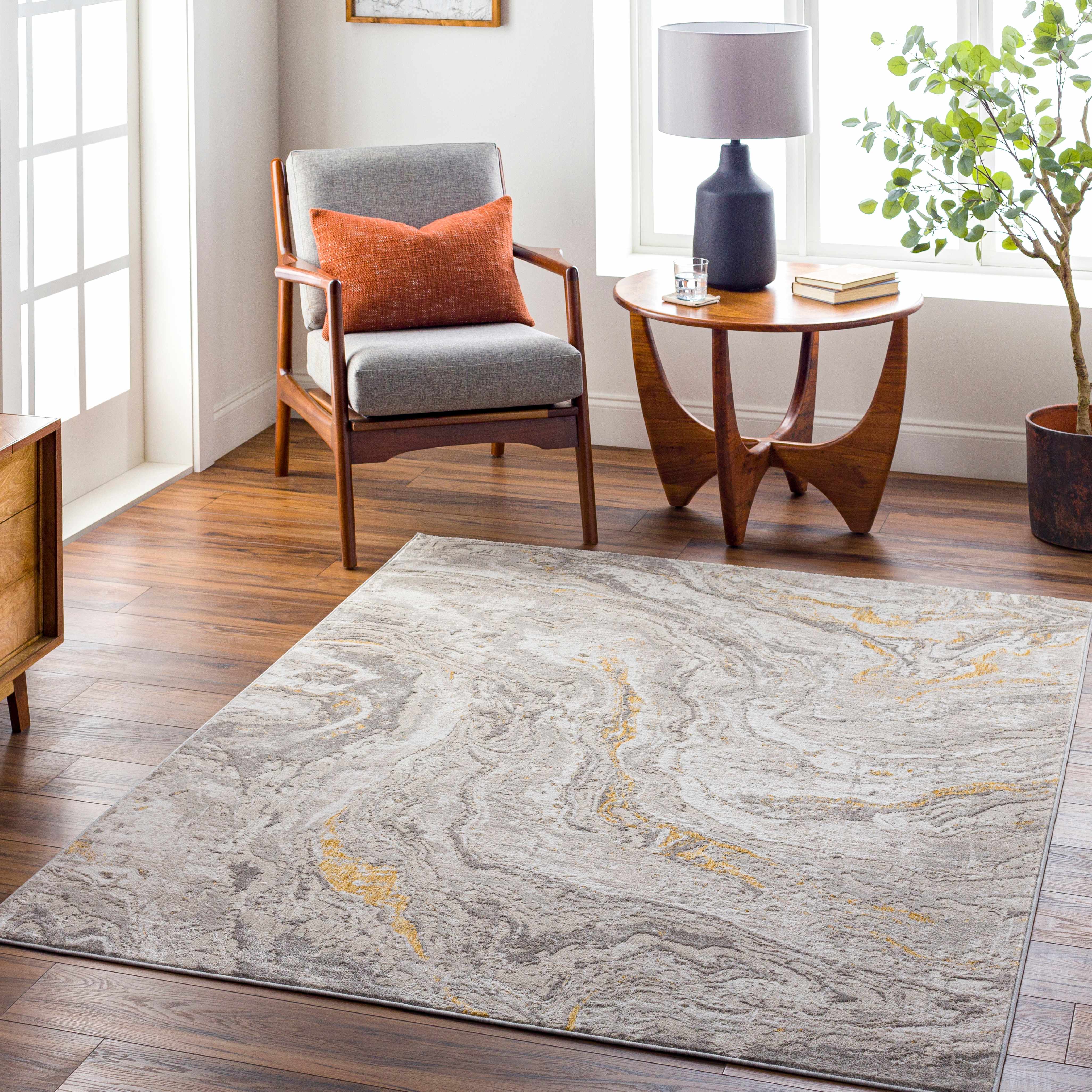 Akins Beige Marble Rug - Clearance - Image 2