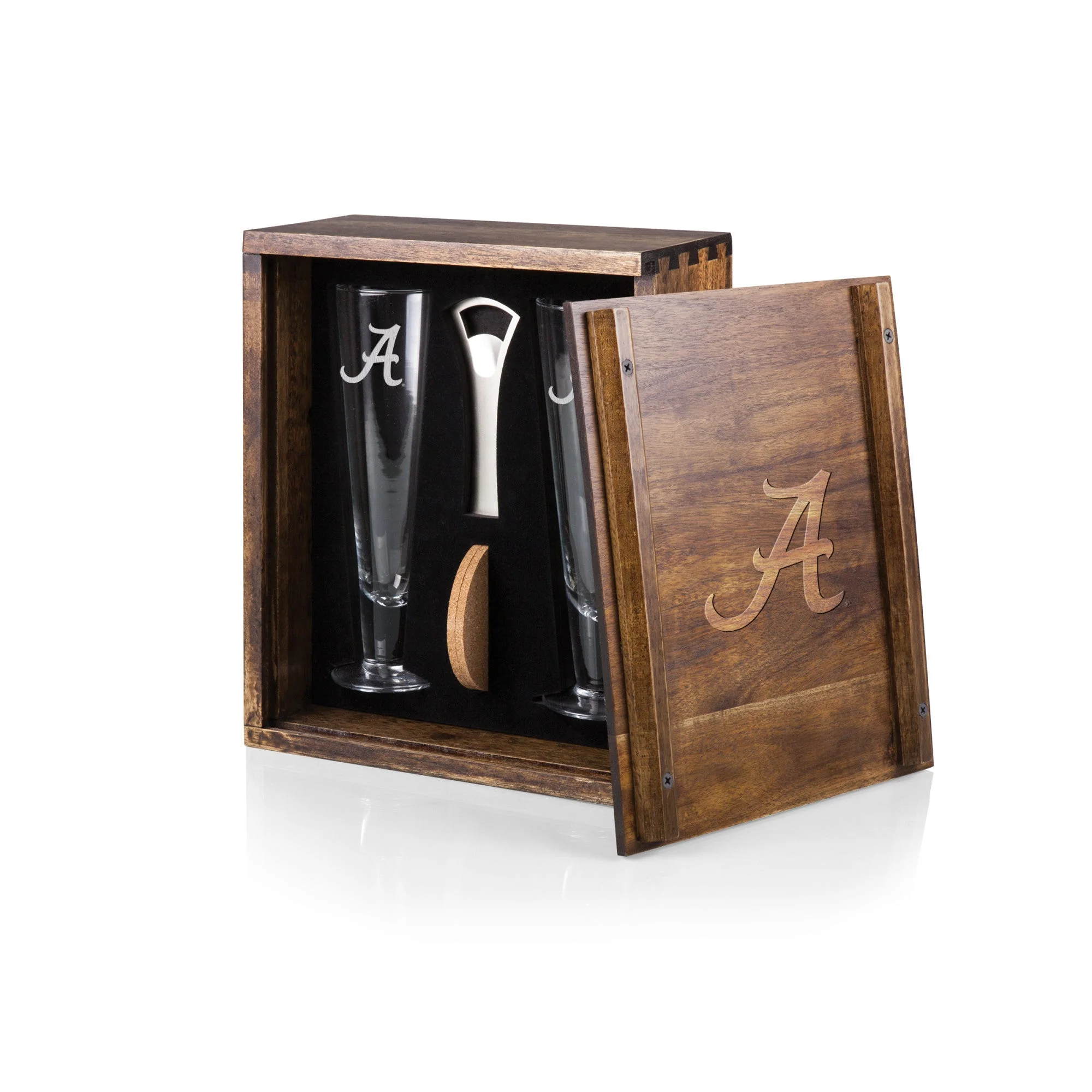 Alabama Crimson Tide - Pilsner Beer Glass Gift Set - Image 3