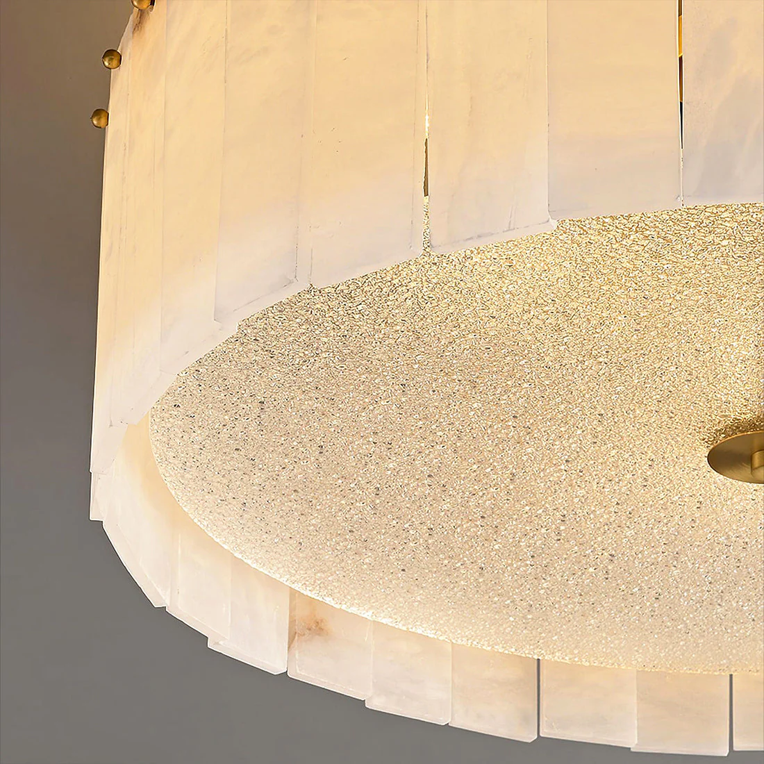 Alabaster Flush Mount Ceiling Light 18" 24" E14 Dimmable Fixture - Image 16