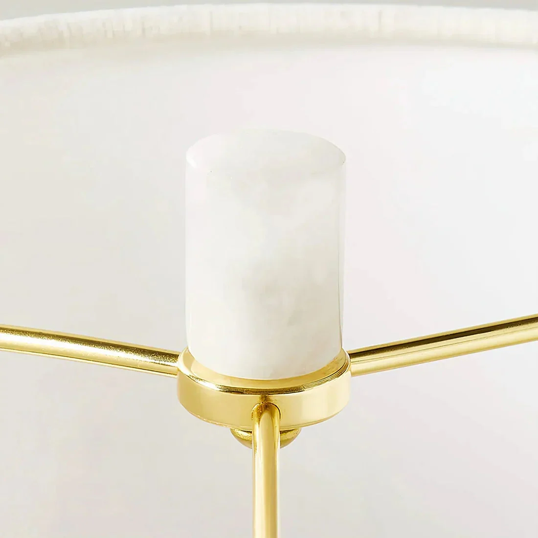 Alabaster Table Lamp with Drum Shade E26 Dimmable 12.9" Light - Image 13