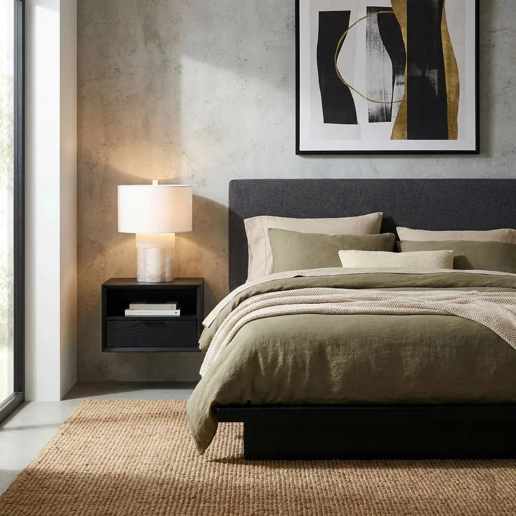 Alabaster Table Lamp with Drum Shade E26 Dimmable 12.9" Light - Image 16