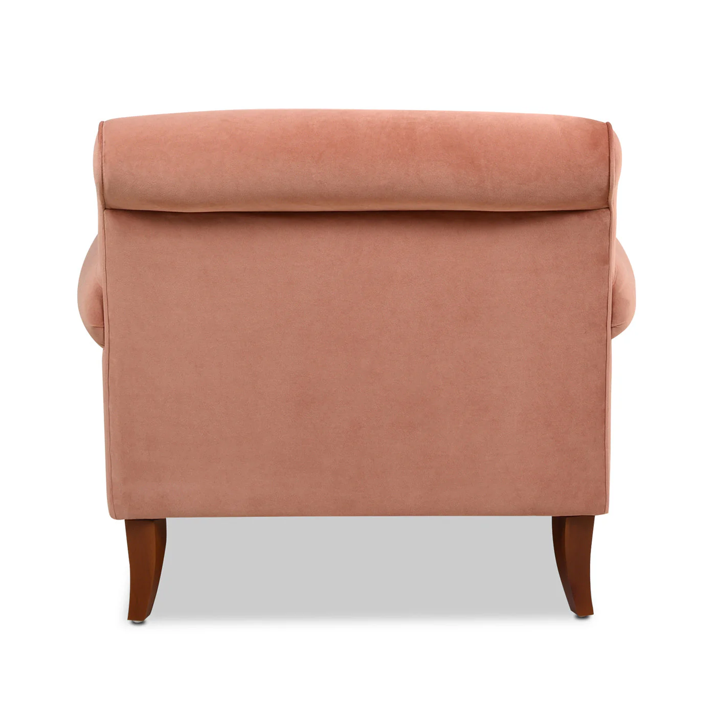 Alana 38" Lawson Accent Arm Chair Metal Casters, Peach Orange Velvet - Image 10