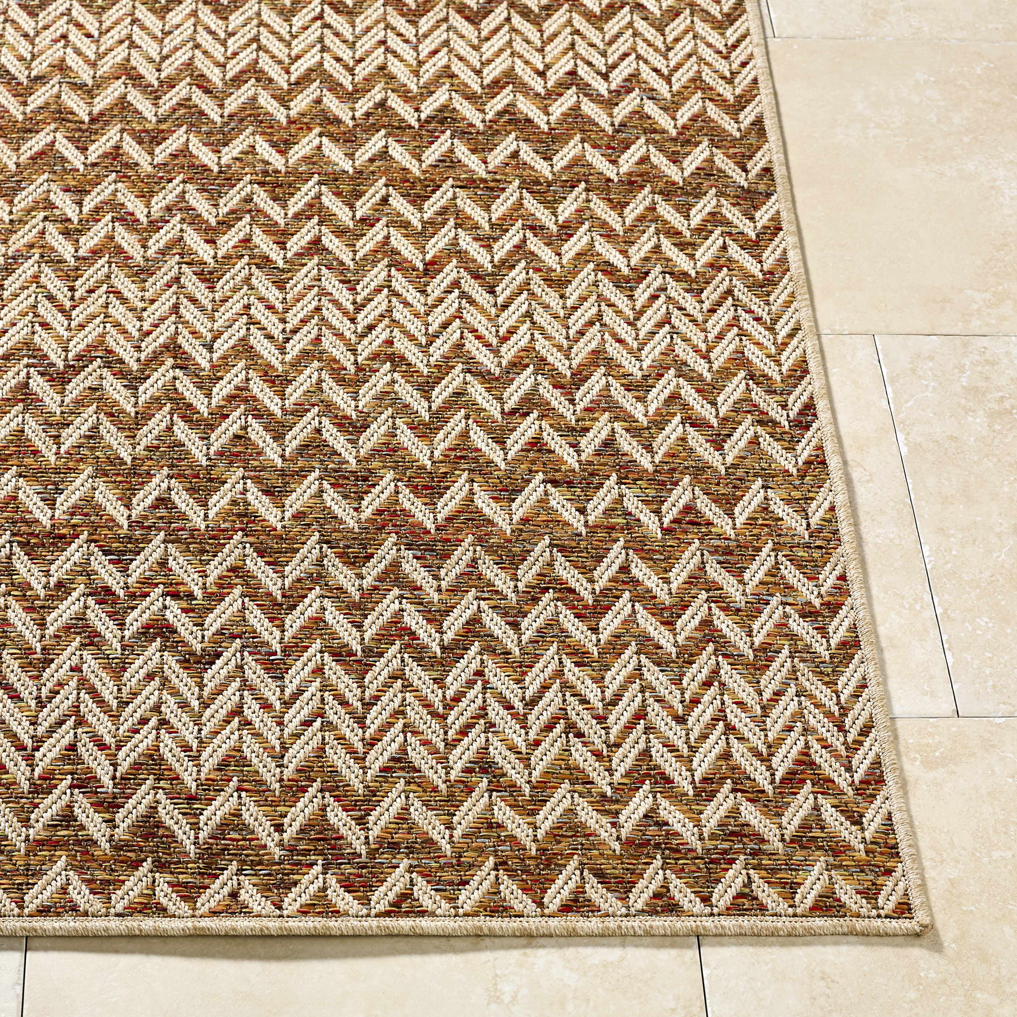 Alazne Burnt Orange Area Rug - Image 5