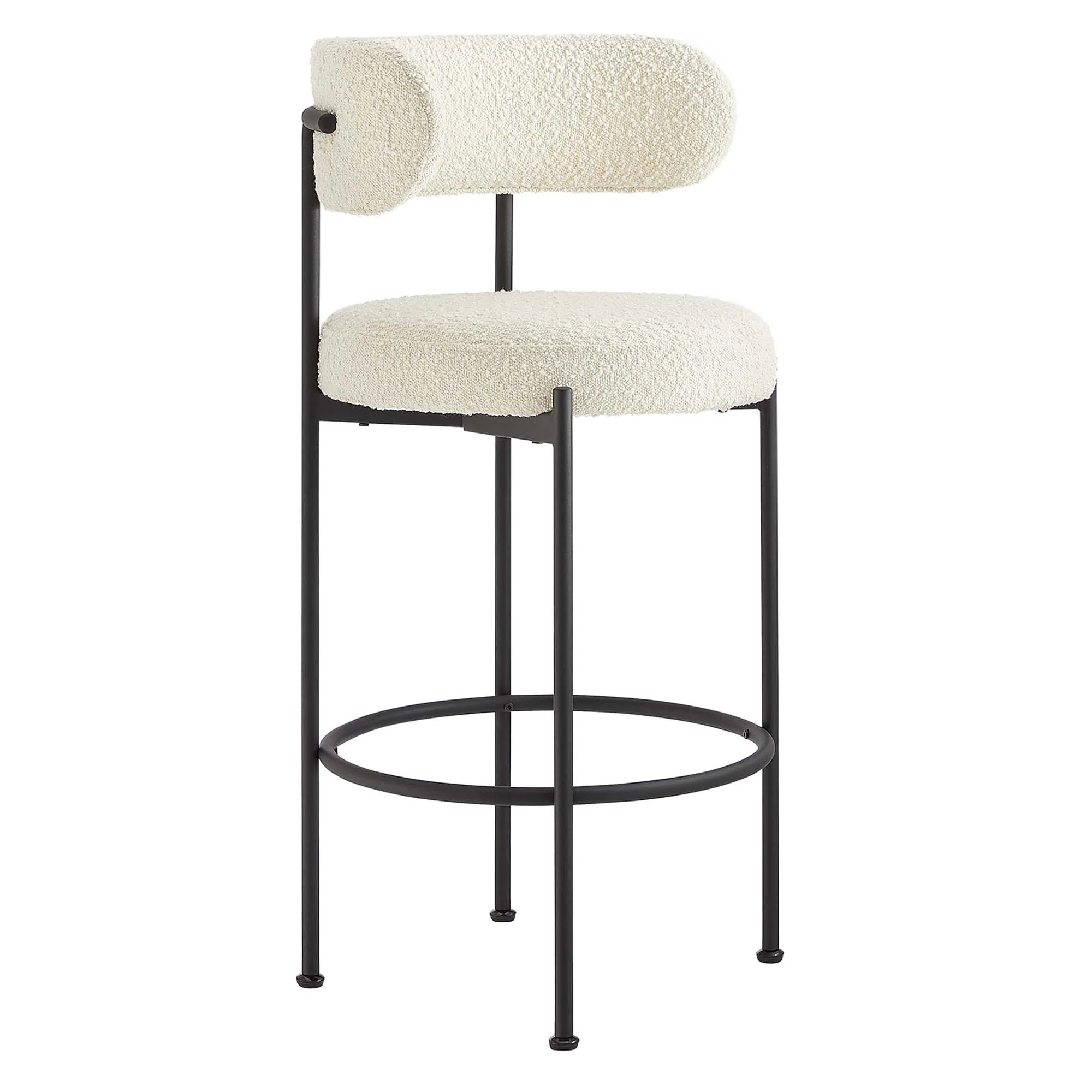 Albie Boucle Fabric Bar Stools Set of 2 by Modway - Image 4