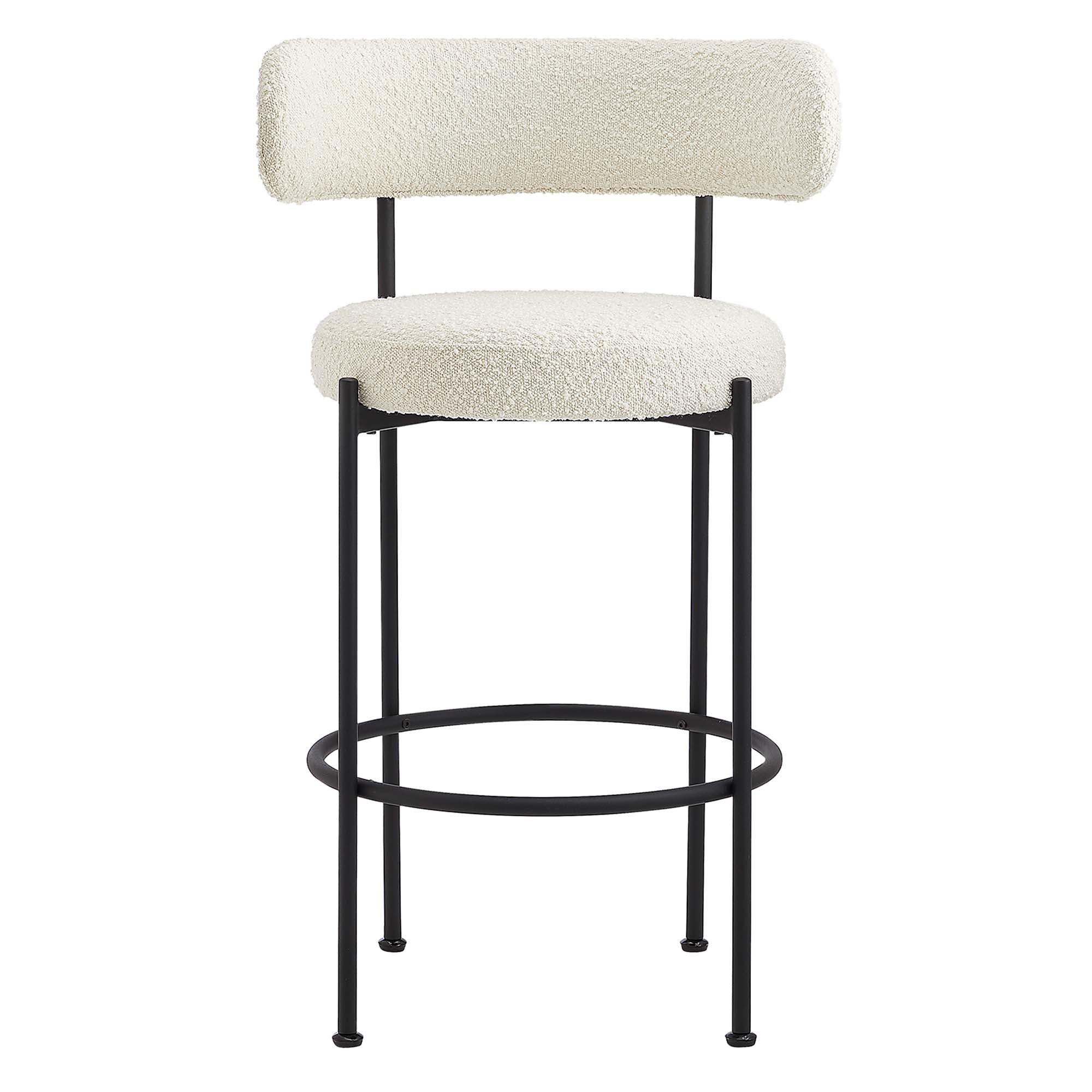 Albie Boucle Fabric Bar Stools Set of 2 by Modway - Image 7