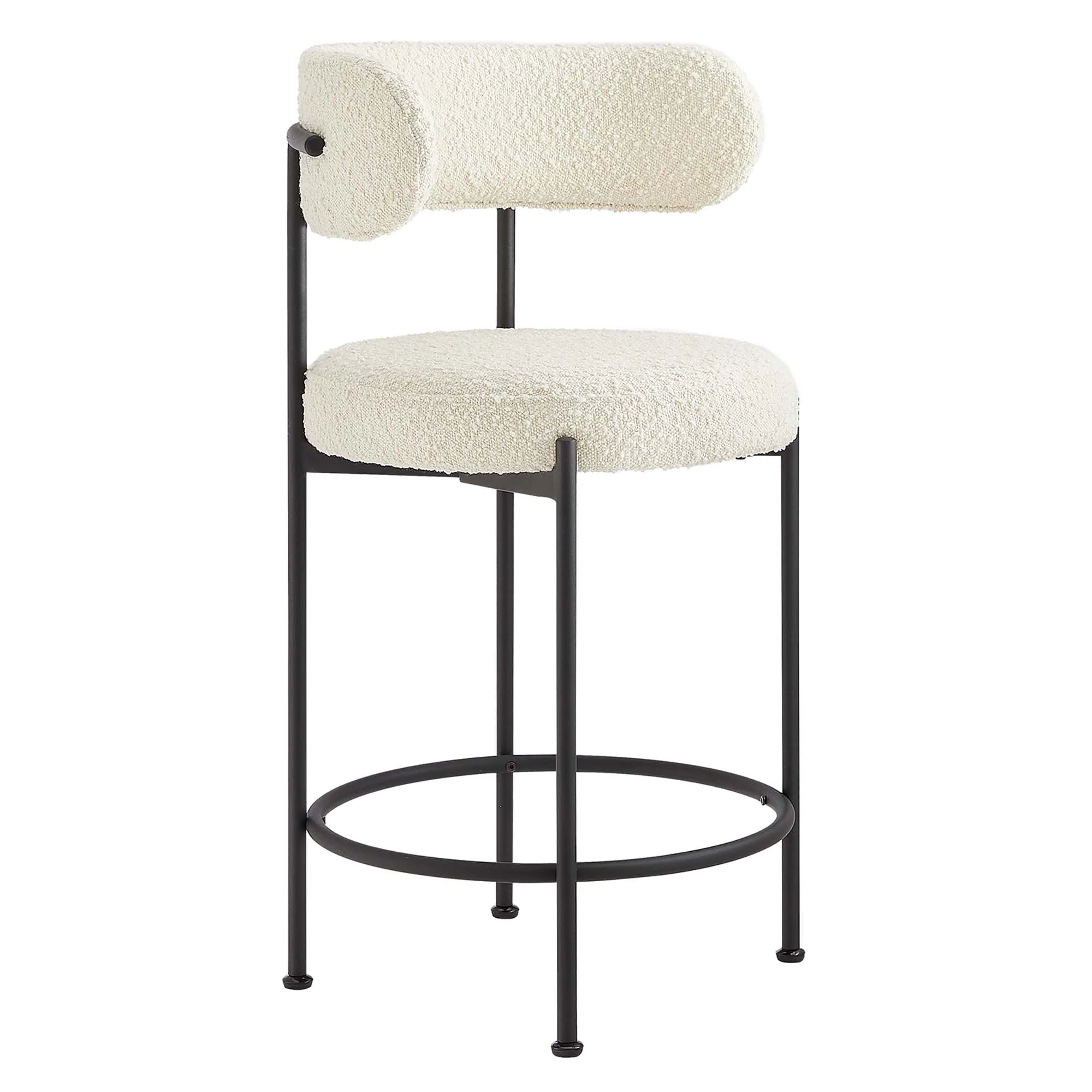 Albie Boucle Fabric Counter Stools Set of 2 by Modway - Image 4