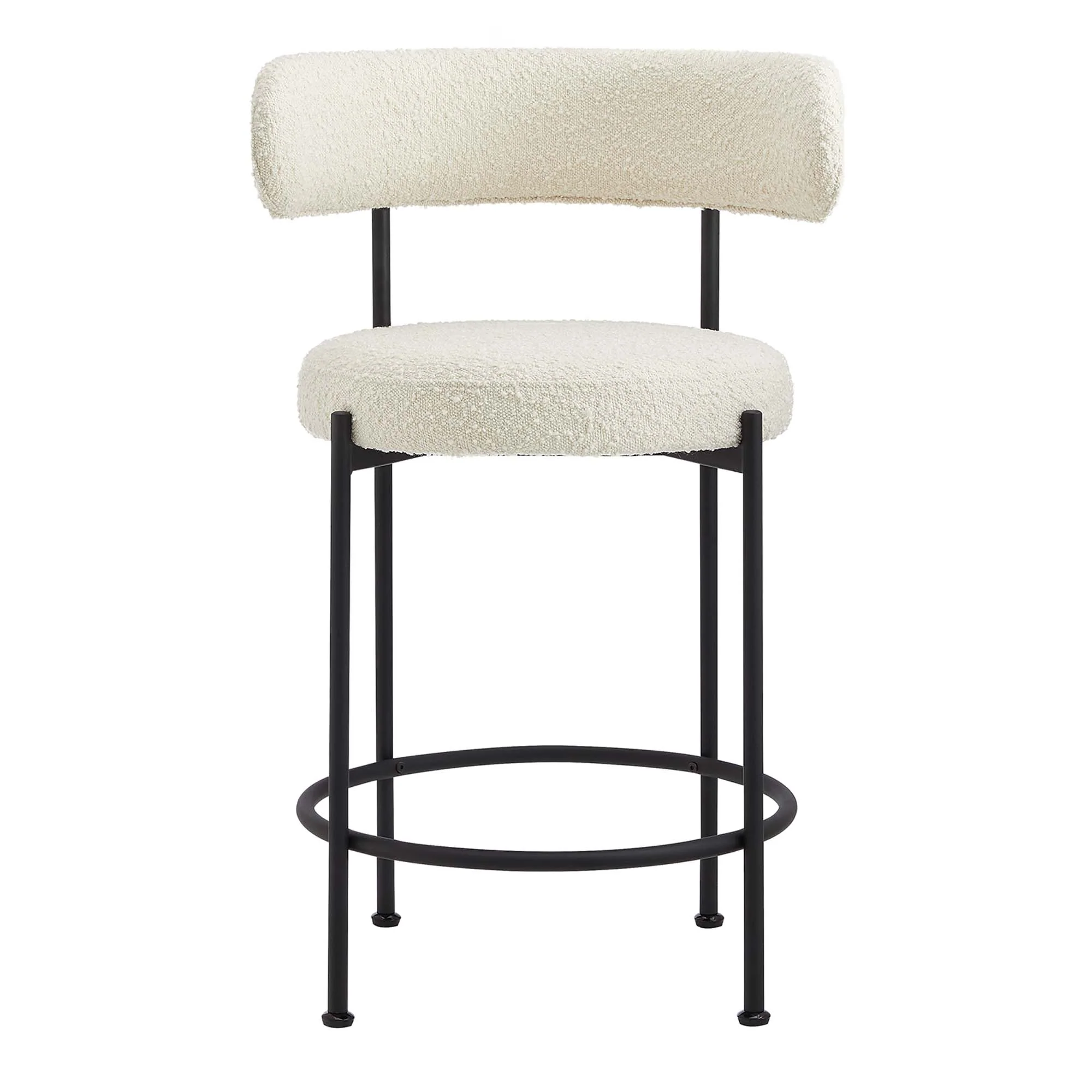 Albie Boucle Fabric Counter Stools Set of 2 by Modway - Image 7
