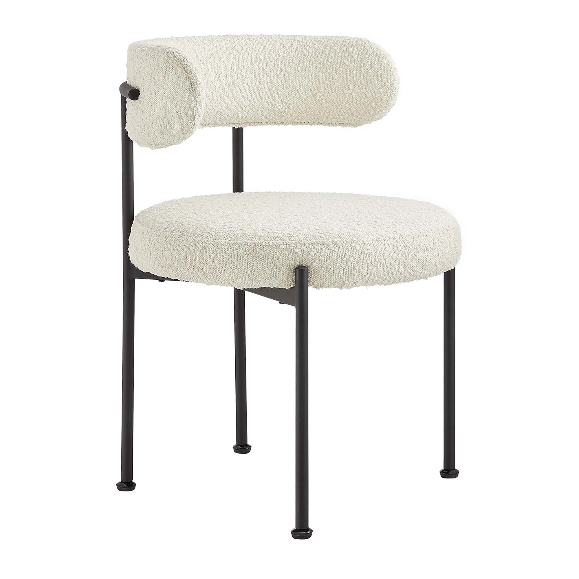 Albie Boucle Fabric Dining Chairs Set of 2 by Modway - Image 4
