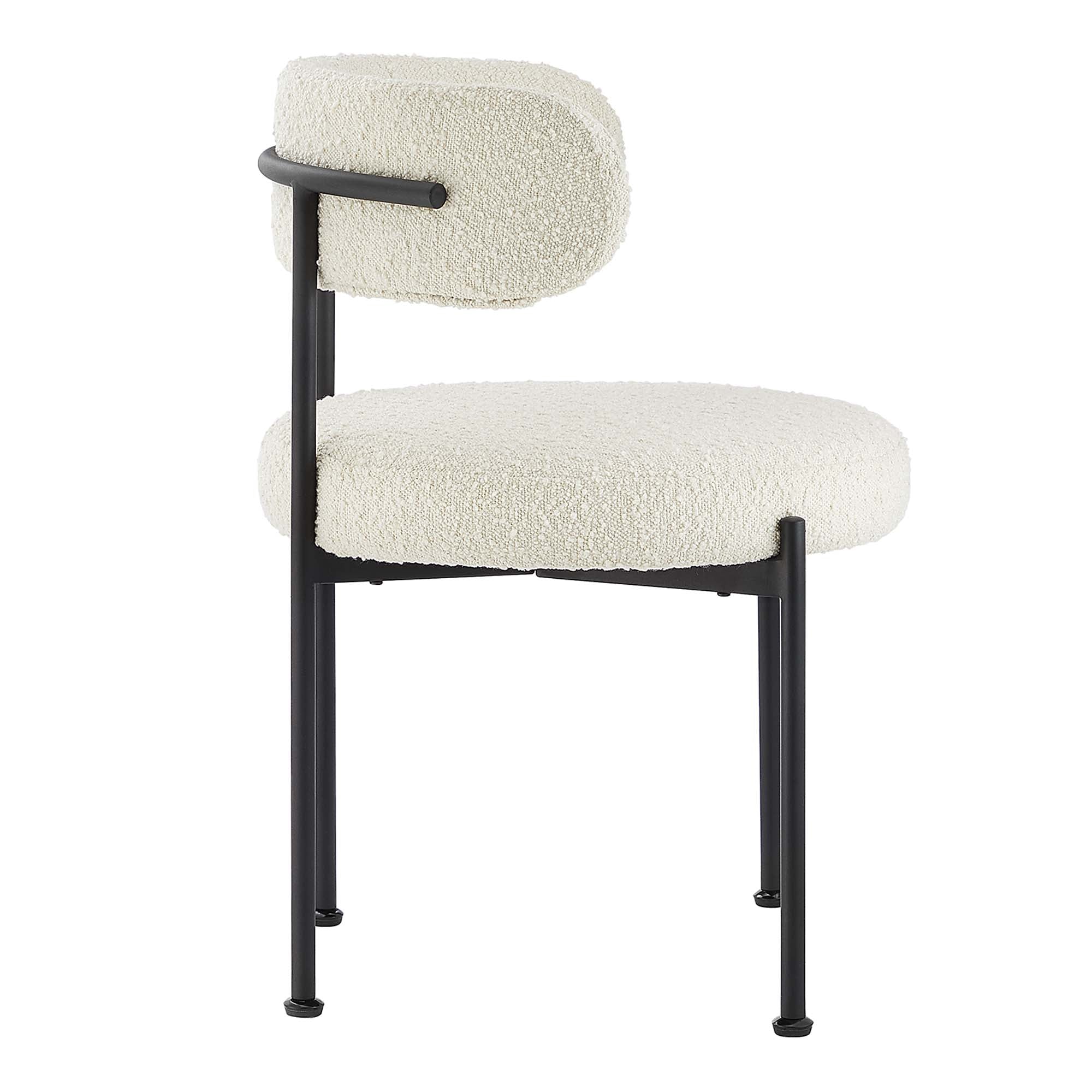 Albie Boucle Fabric Dining Chairs Set of 2 by Modway - Image 5