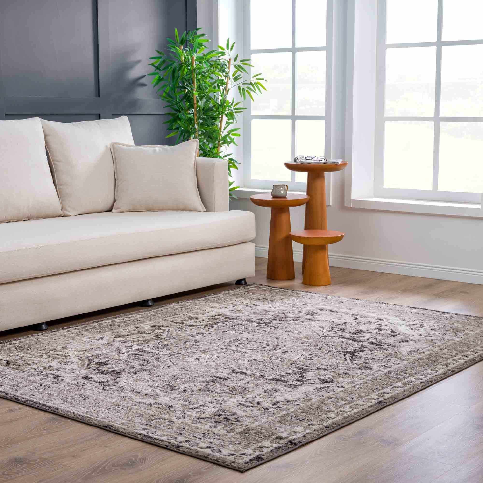 Albie Charcoal & Beige Area Rug - Clearance - Image 2